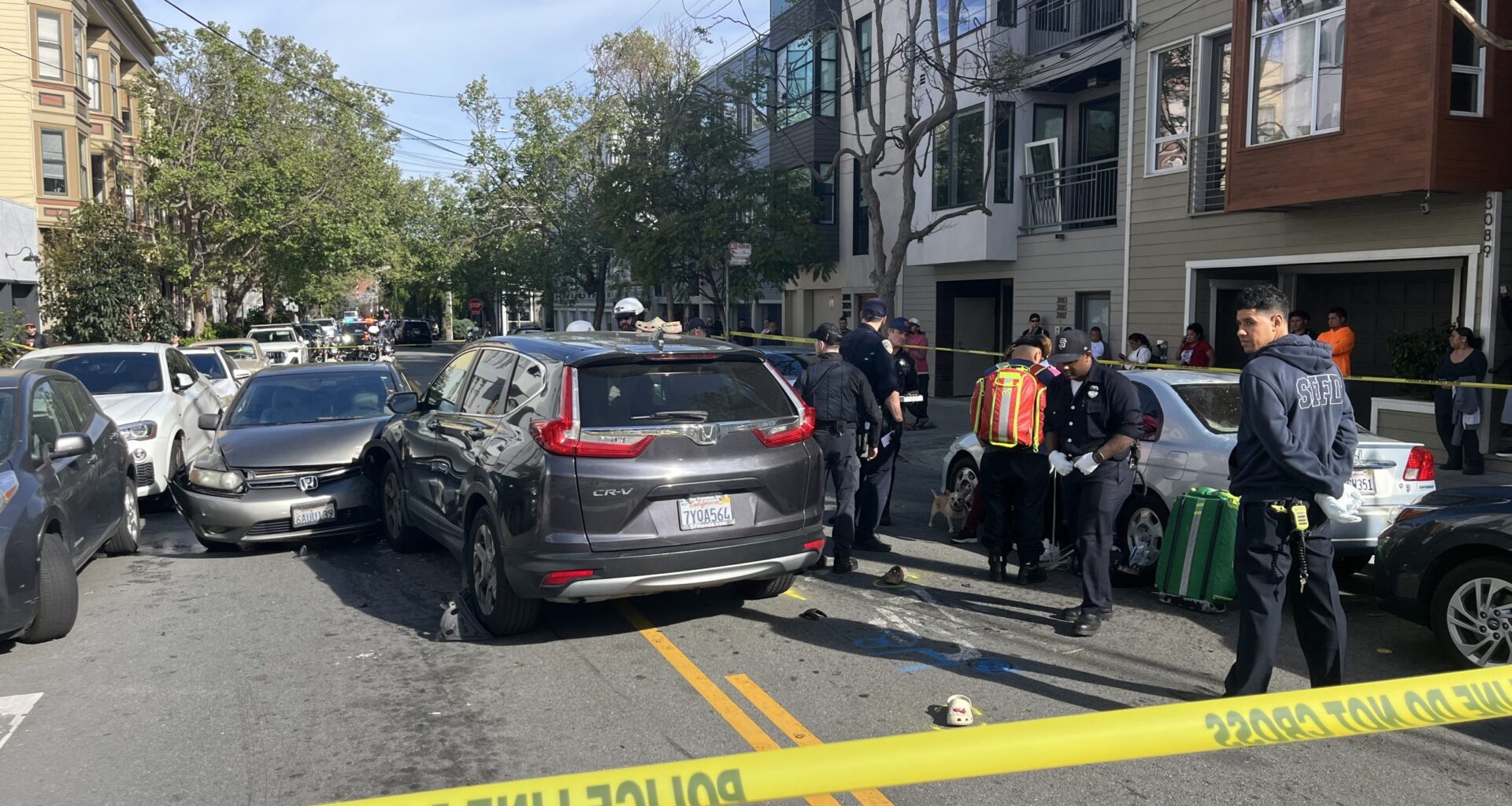 Six people hospitalized after car crash in Mission District