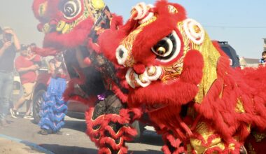 Chinese New Year celebration with the Lion Dancers in Fresno