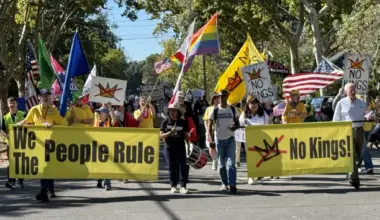 ‘No Kings Yolo’ March to Cross Tower Bridge on 60th Anniversary of Historic Farm Worker March