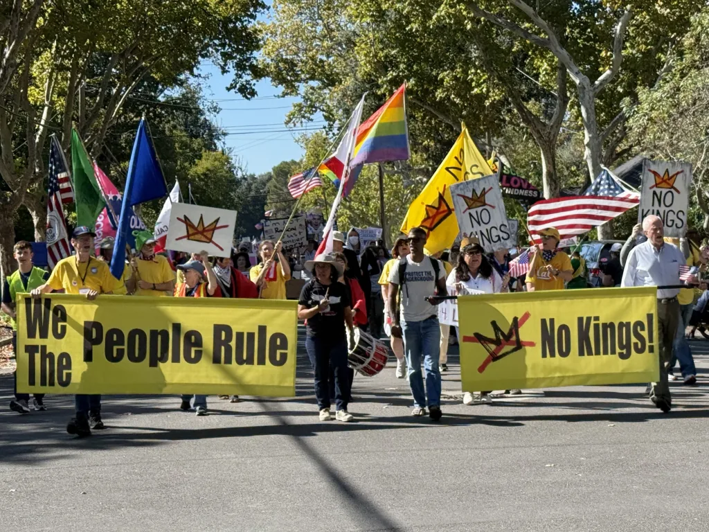 ‘No Kings Yolo’ March to Cross Tower Bridge on 60th Anniversary of Historic Farm Worker March