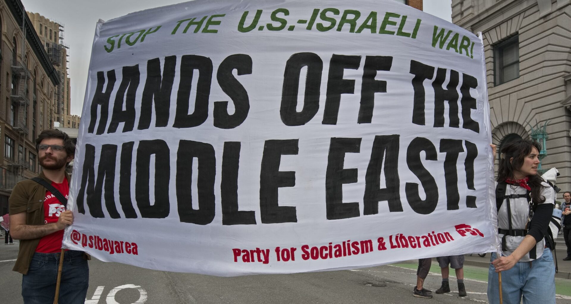 SF protests against war on Iran draw cries to "Send Barron'