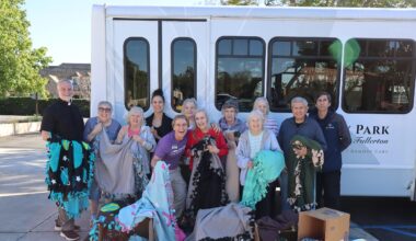 Senior Citizens Craft Blankets for Local Homeless Community
