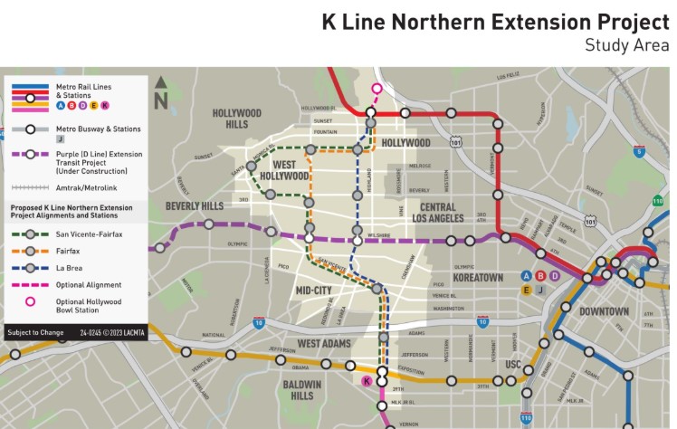 Metro Board Votes to Extend K Line to Hollywood Bowl