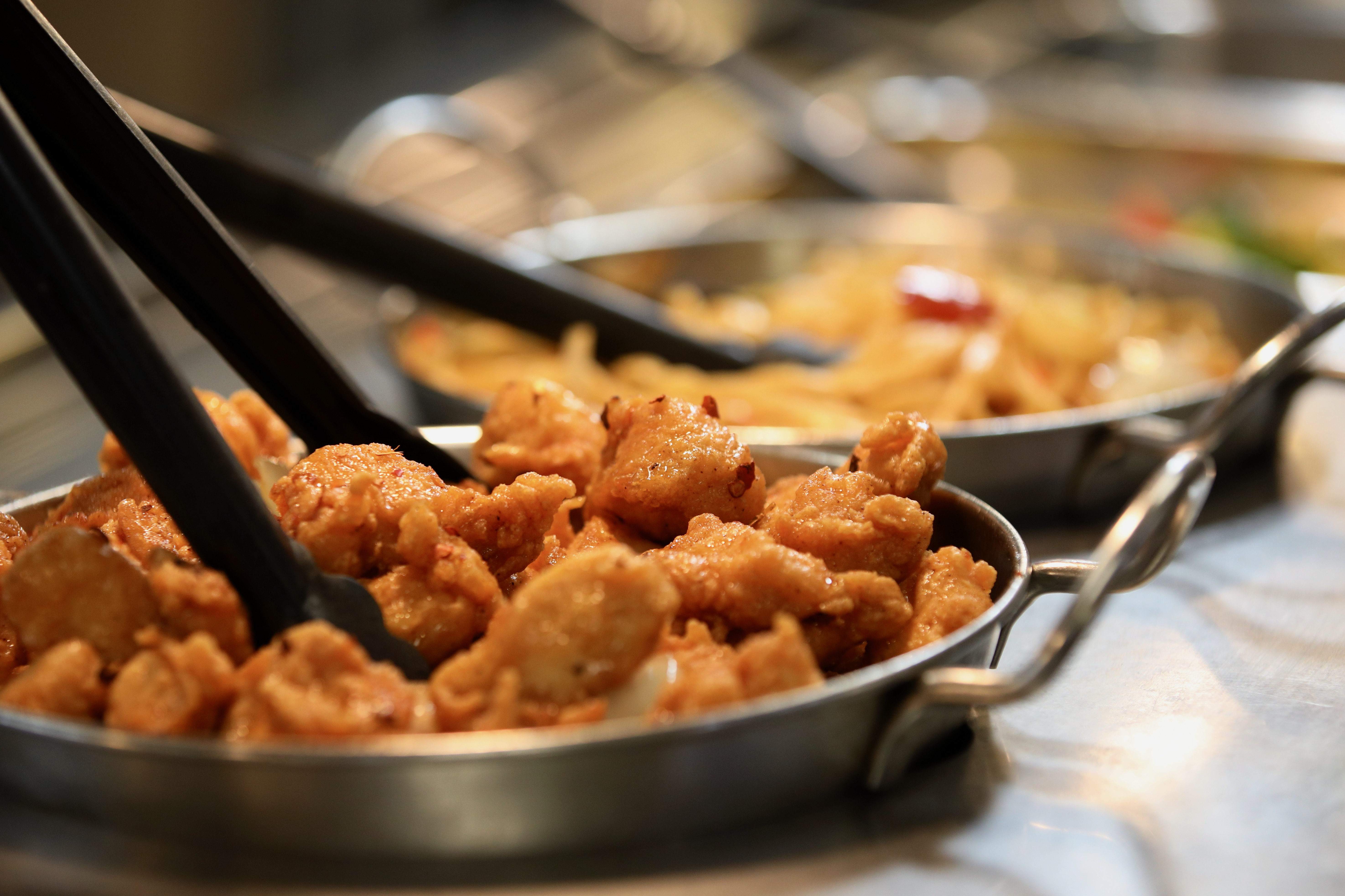 Orange chicken is one of the many offerings in the...