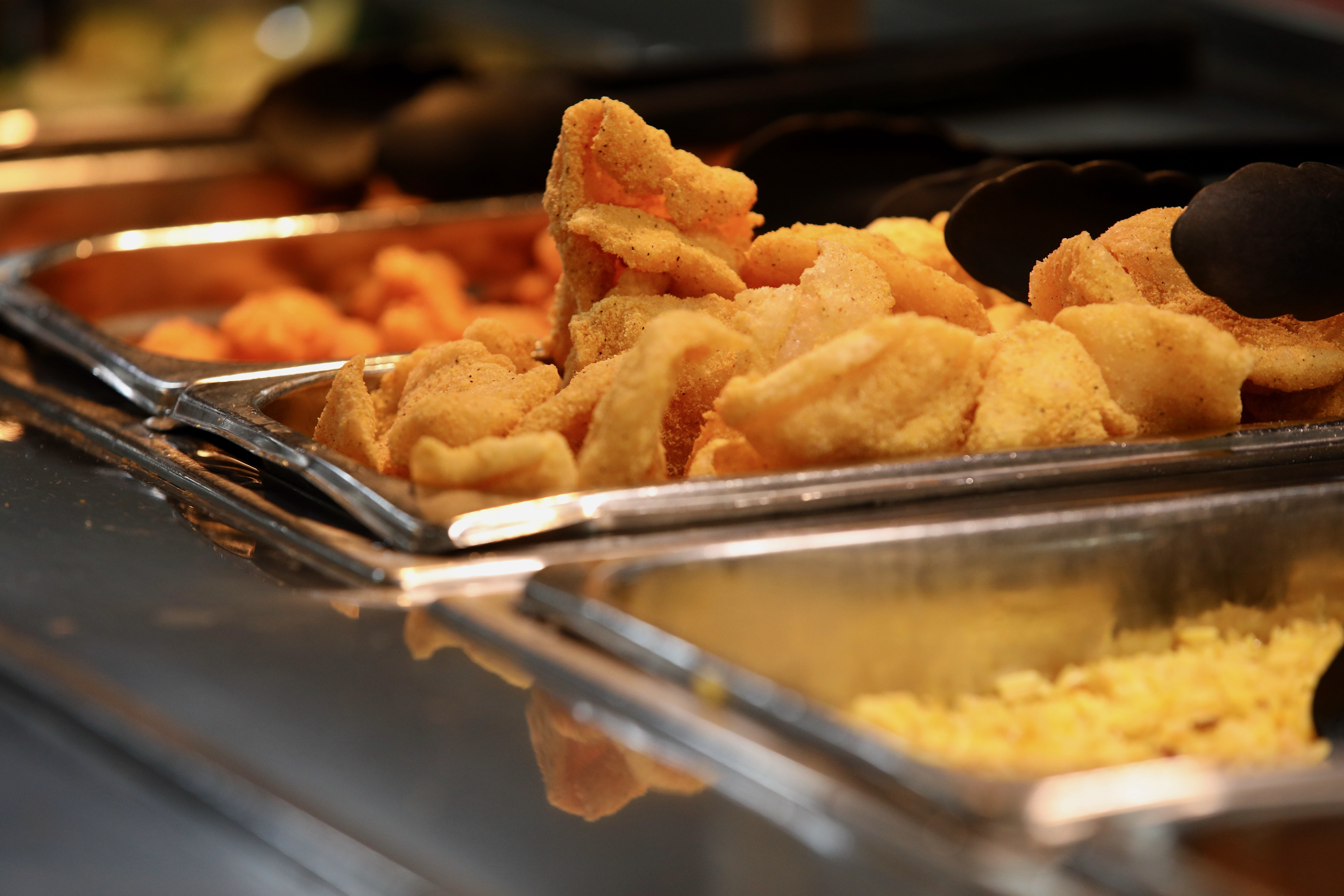 The buffet is stocked for the lunch crowd at Golden...