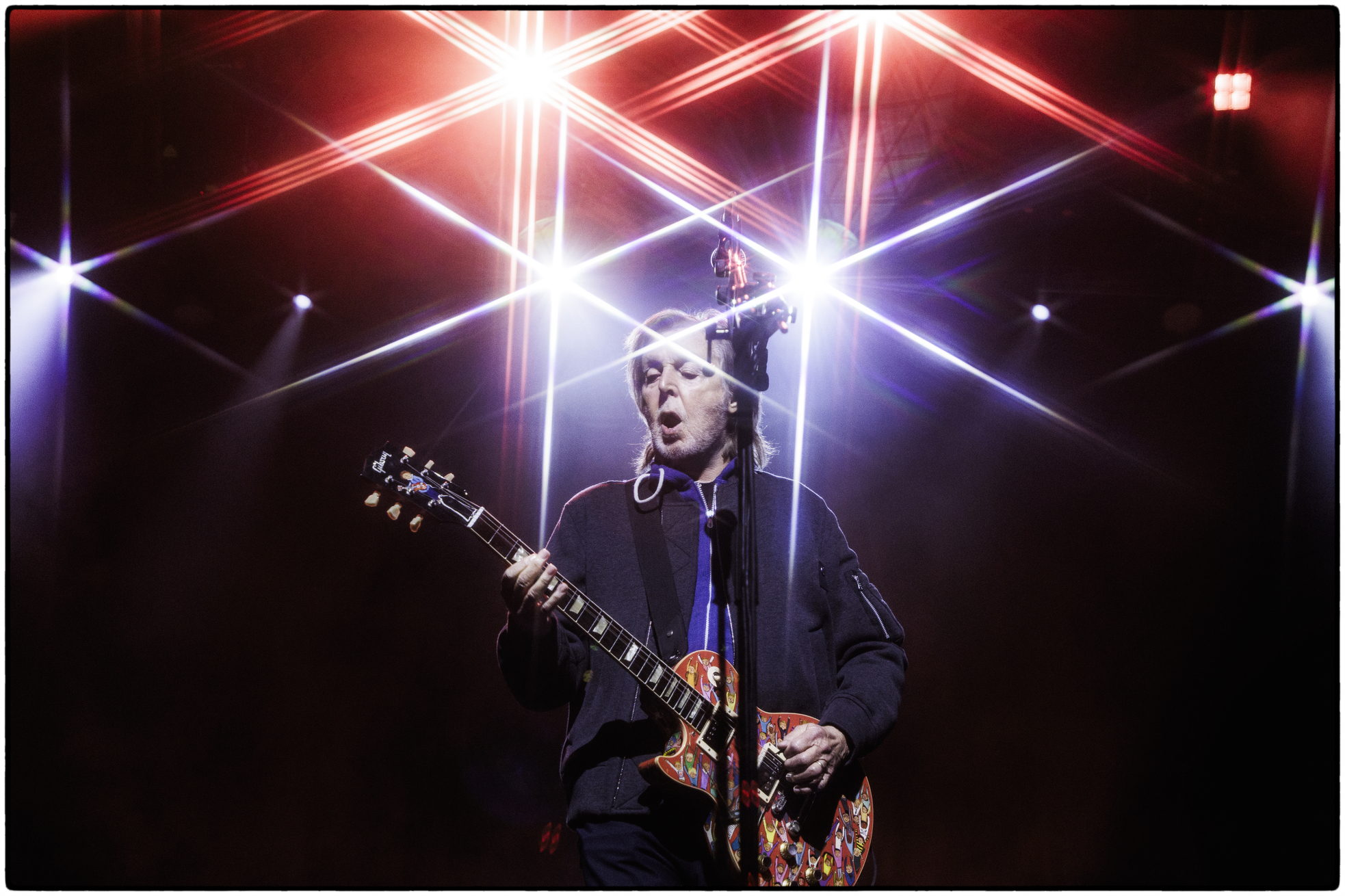 Paul McCartney, seen here during soundcheck, played the first of...