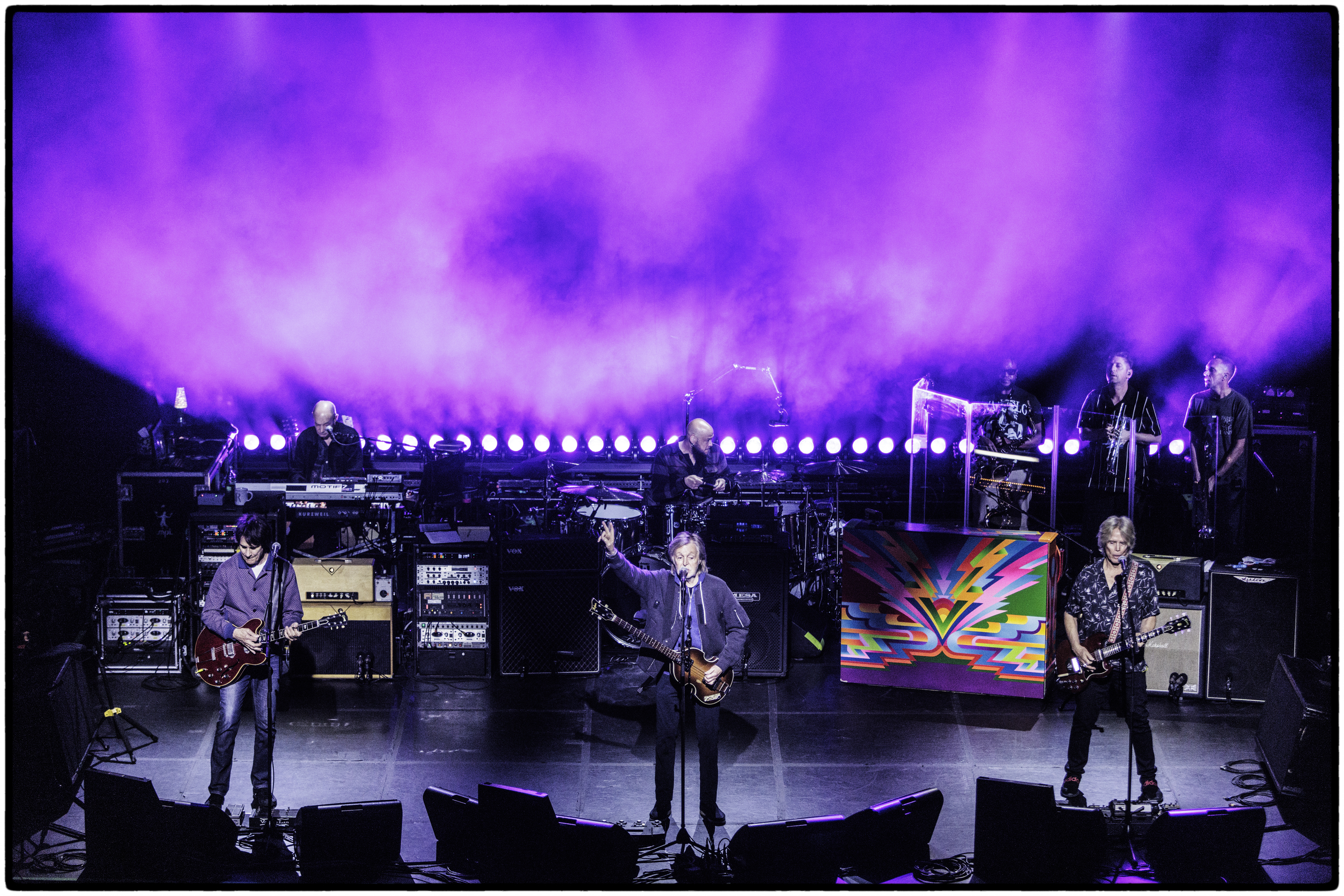 Paul McCartney, seen here during soundcheck, played the first of...