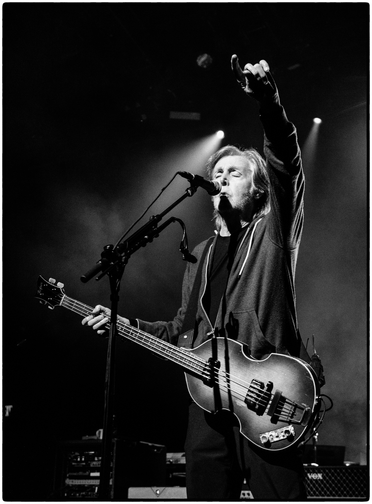 Paul McCartney, seen here during soundcheck, played the first of...