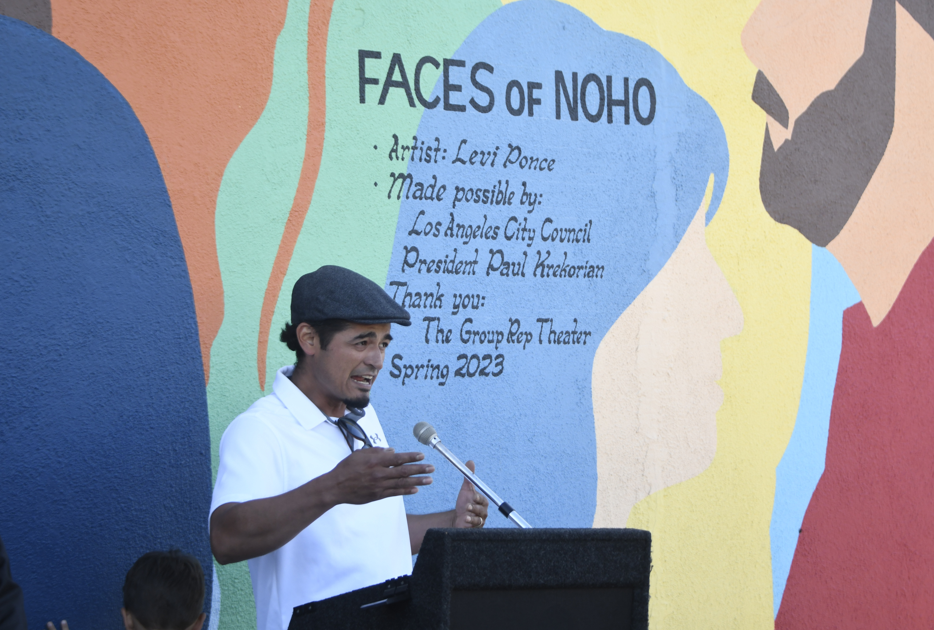 Artist Levi Ponce talks about “Faces of NoHo” he created...