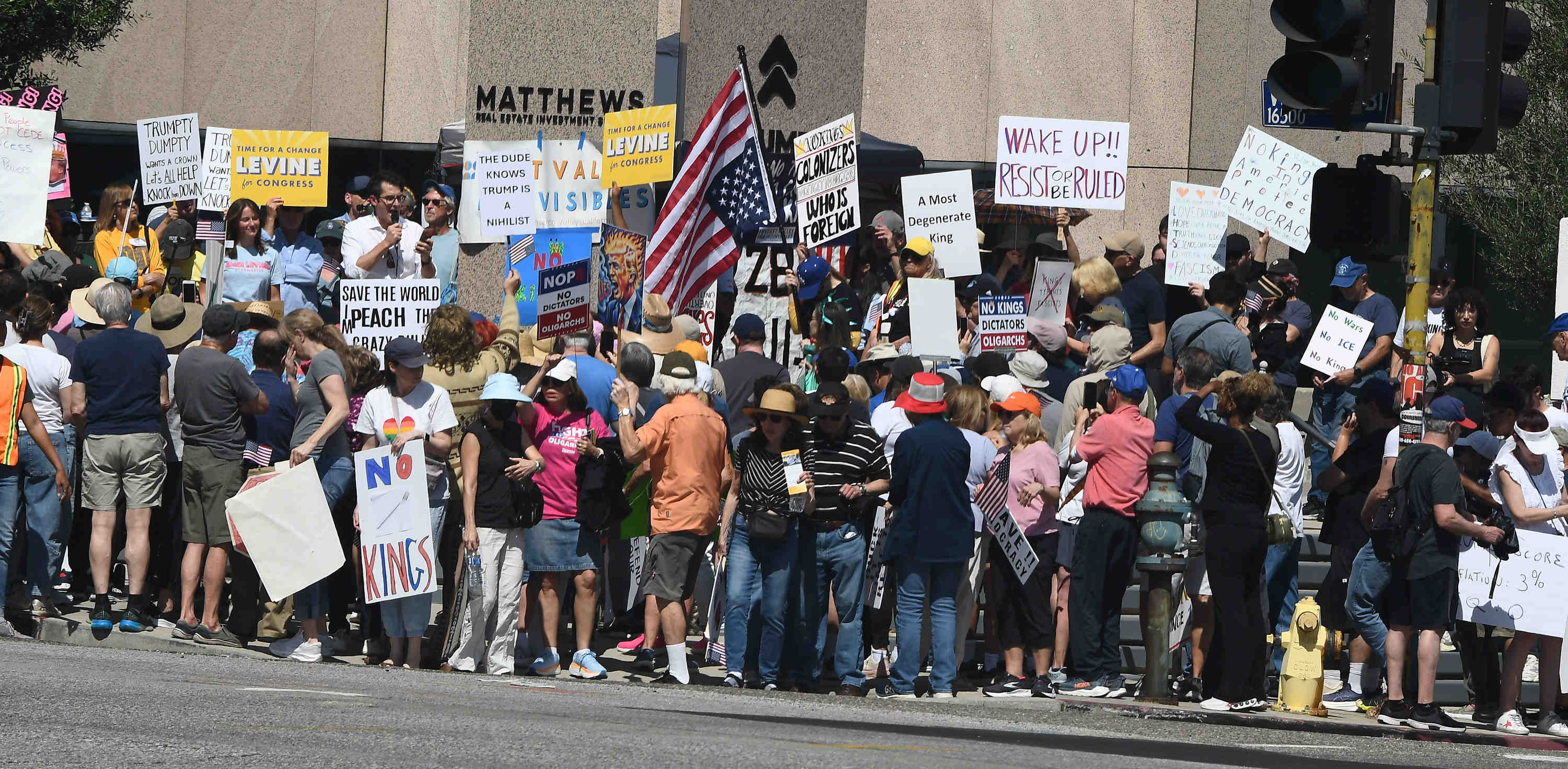 A estimated crowd of over 100+ protesters showed up for...