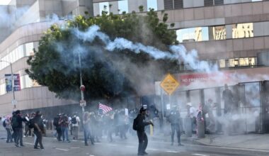 75 arrested in downtown LA at ‘No Kings’ protest; federal officers injured, authorities say – Orange County Register