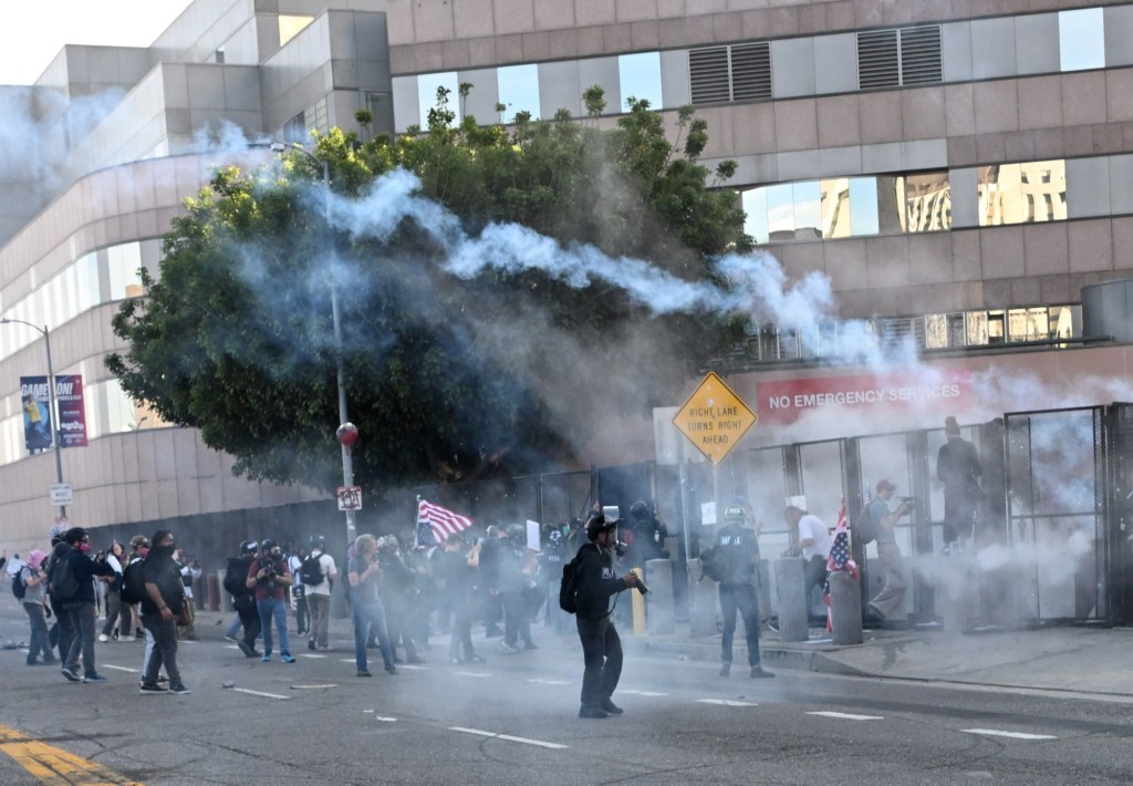 75 arrested in downtown LA at ‘No Kings’ protest; federal officers injured, authorities say – Orange County Register