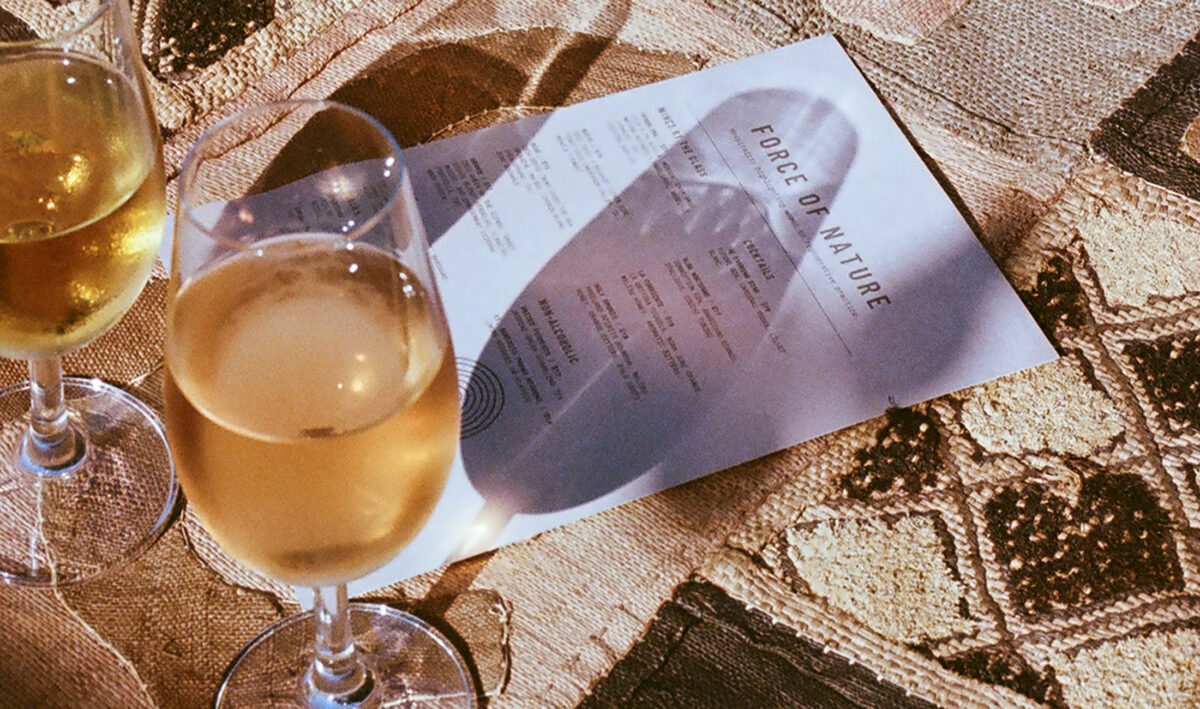 Two glasses of wine at Force of Nature