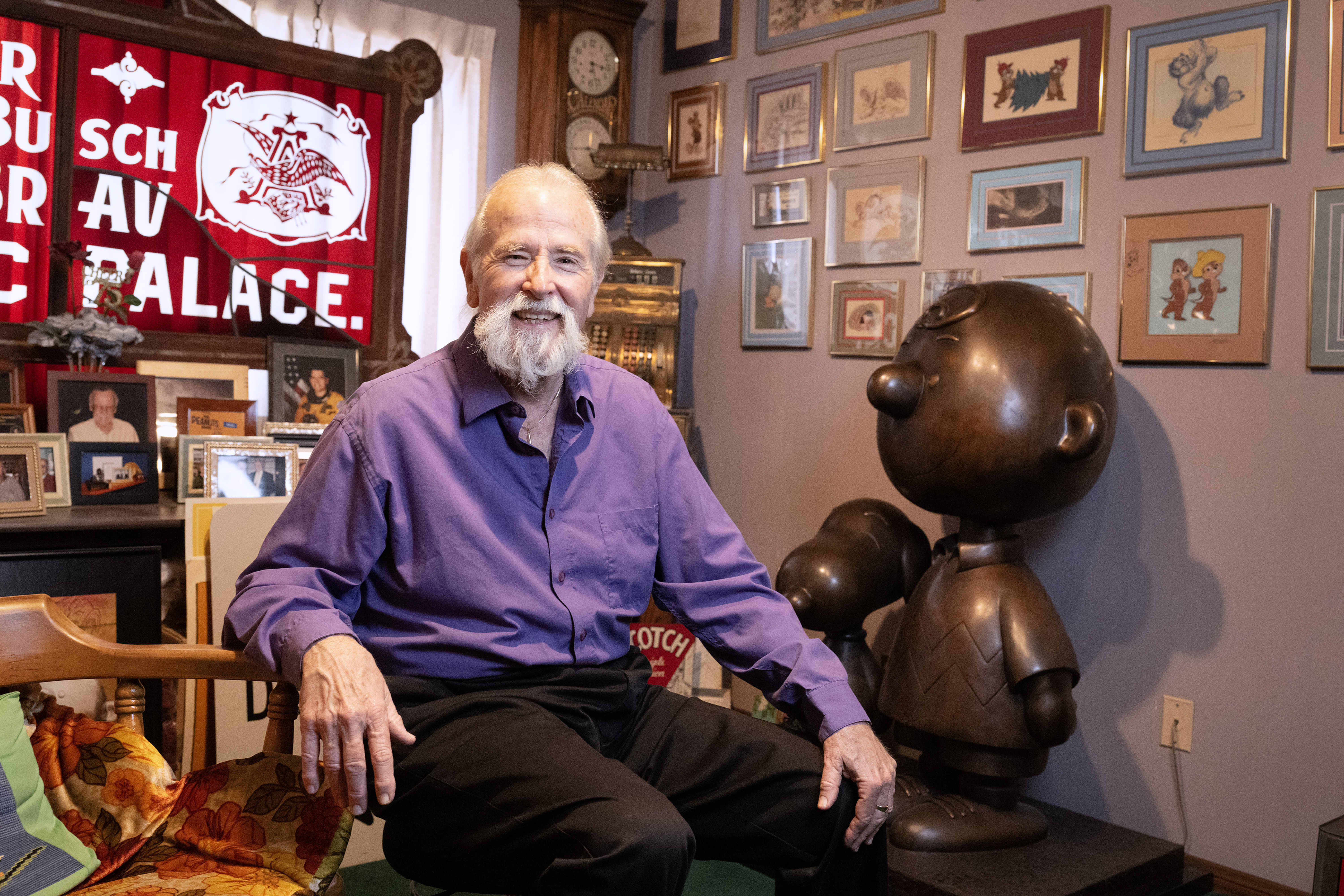 Stan Pawlowski poses for a photograph at his home in...