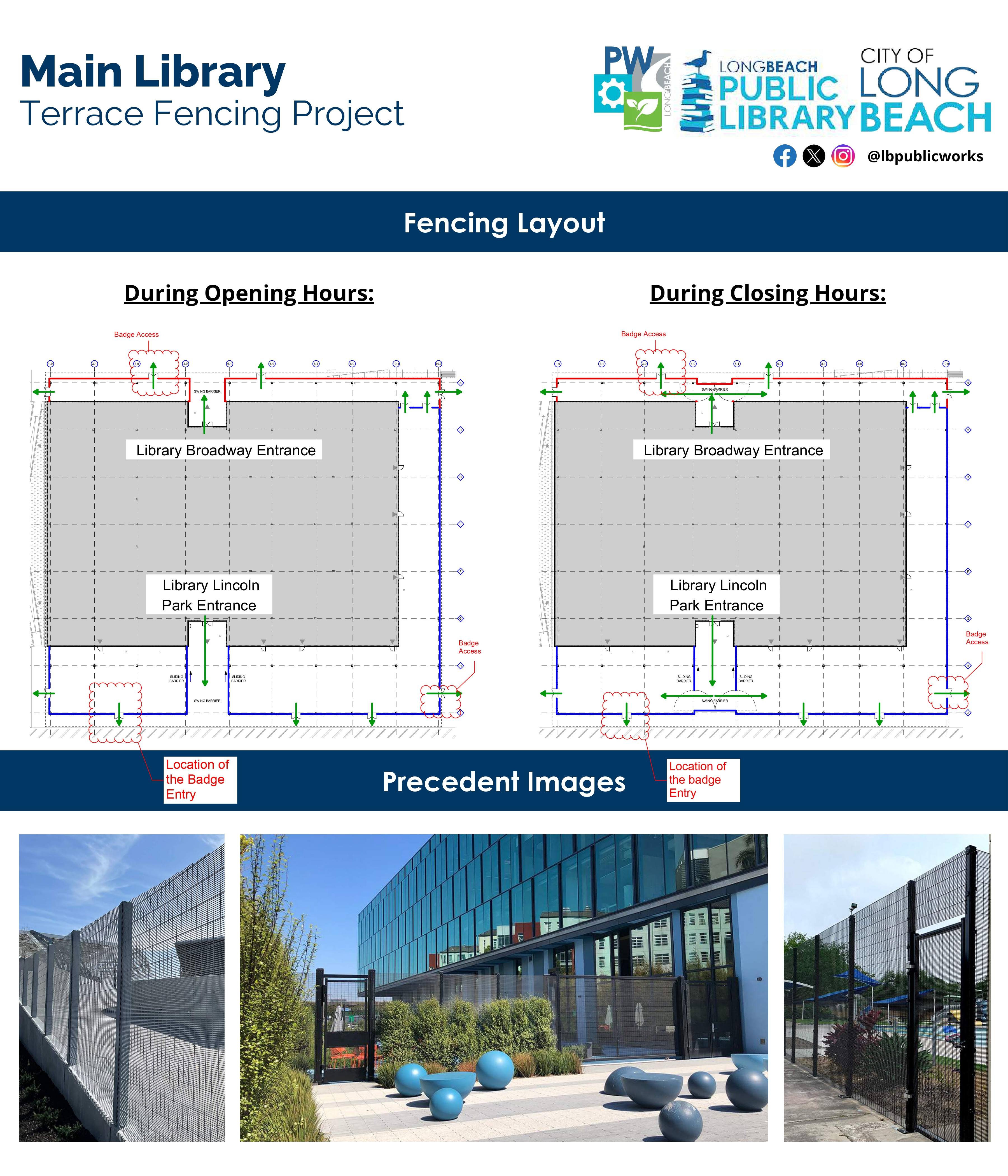 Long Beach is building a new fencing around Billie Jean...