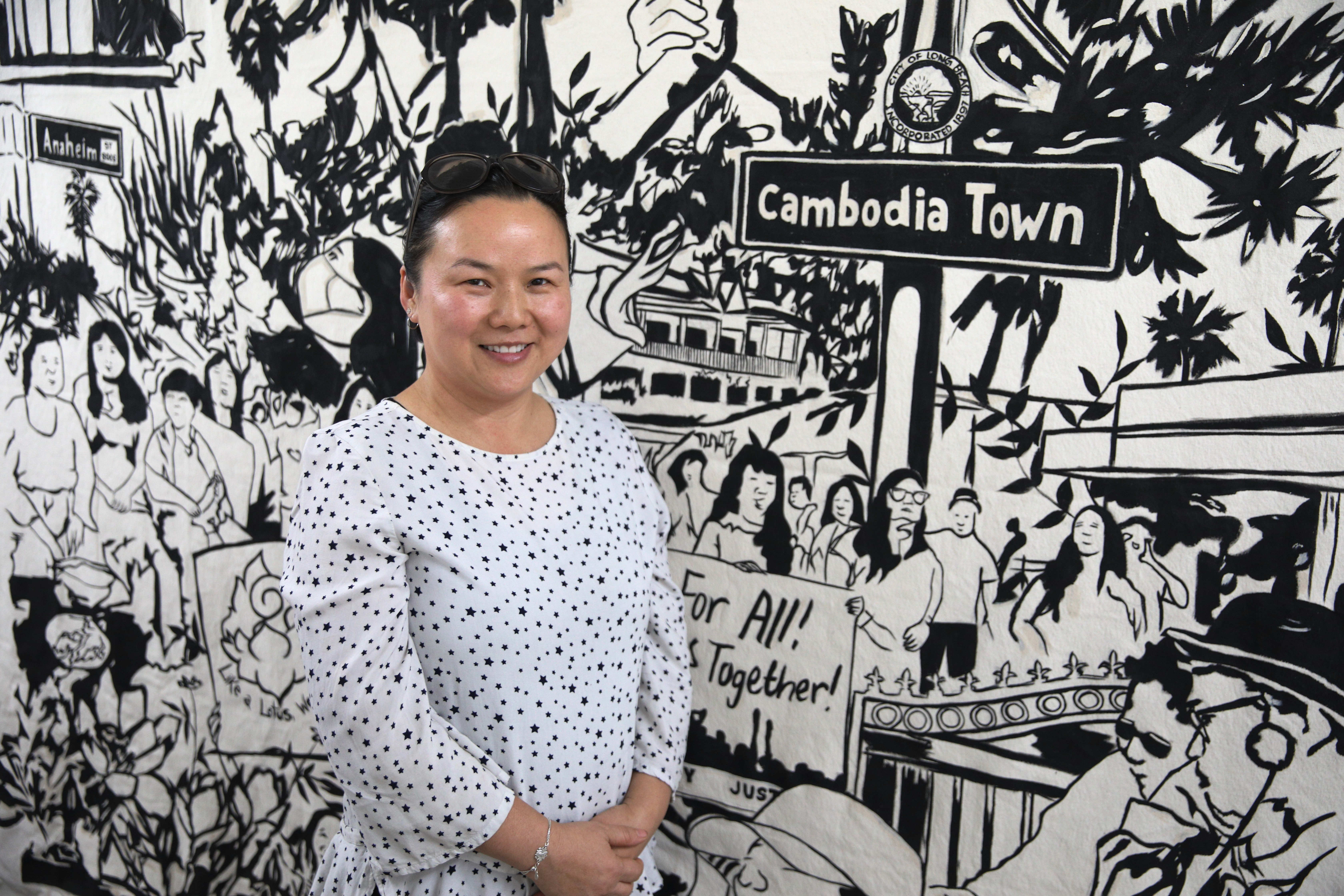 Lian Cheun, executive director of Khmer Girls in Action, stands...