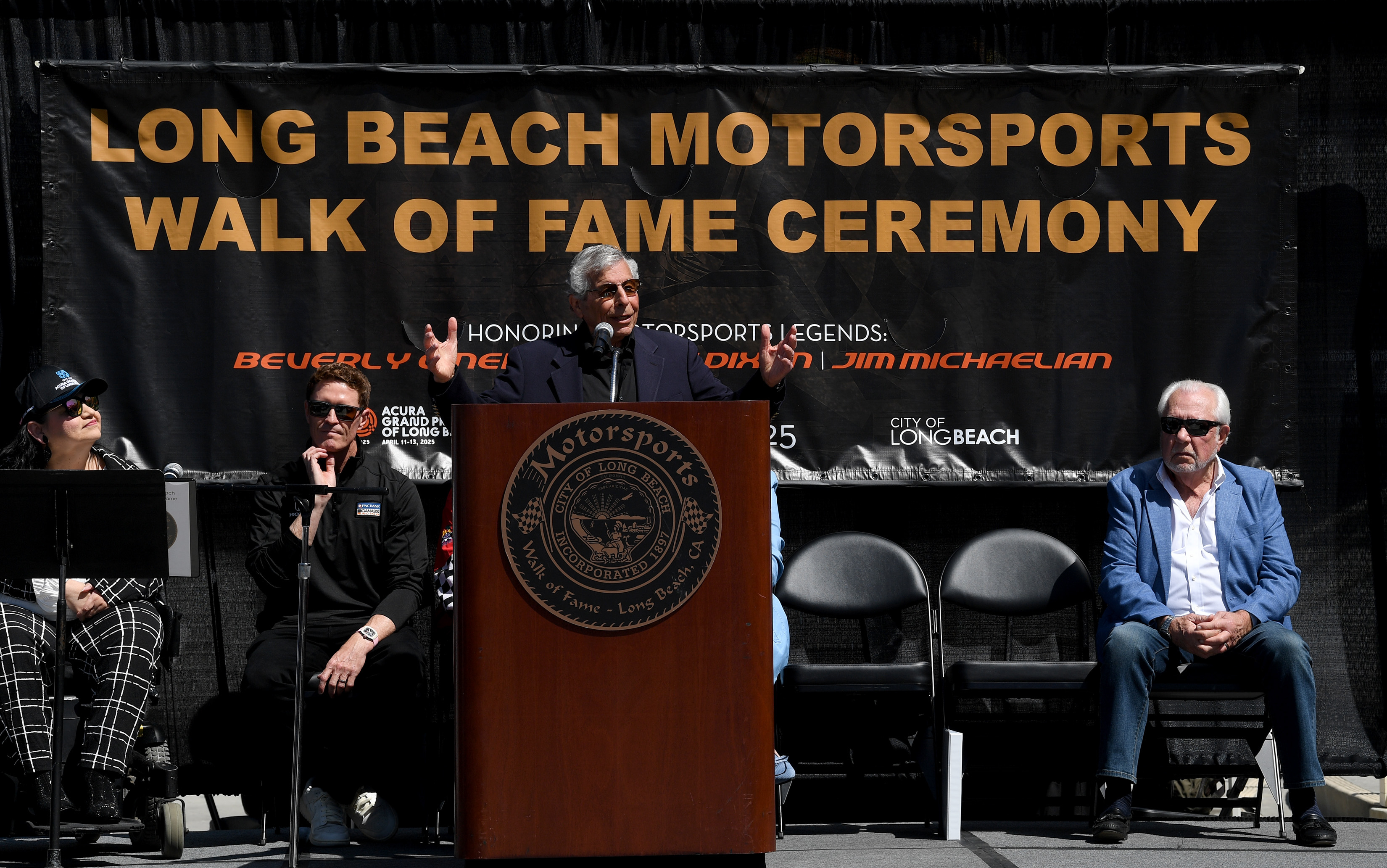 Jim Michaelian is inducted in the Motorsports Walk of Fame...