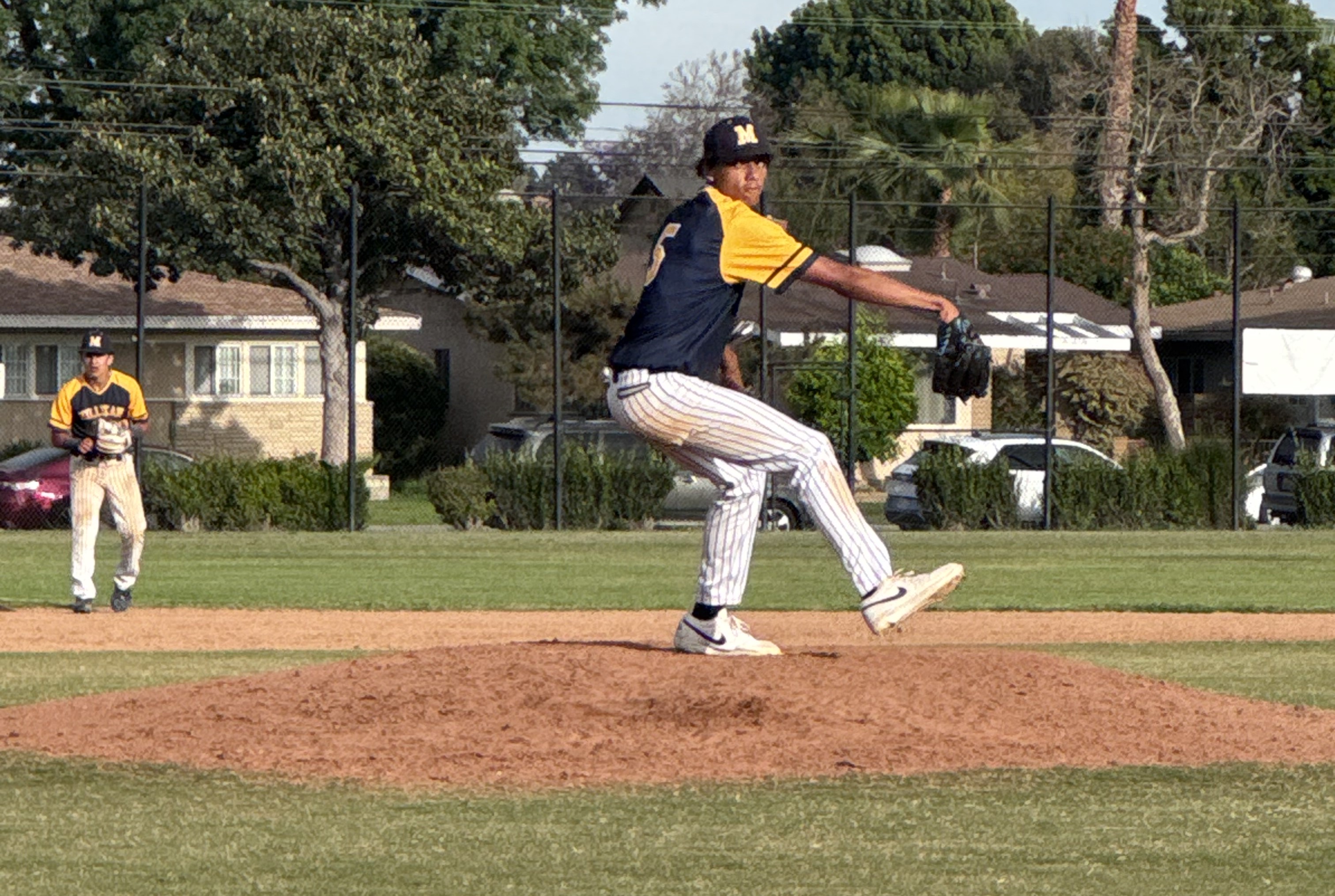 Millikan starting pitcher Daunte Bell tossed a shutout, allowed two...