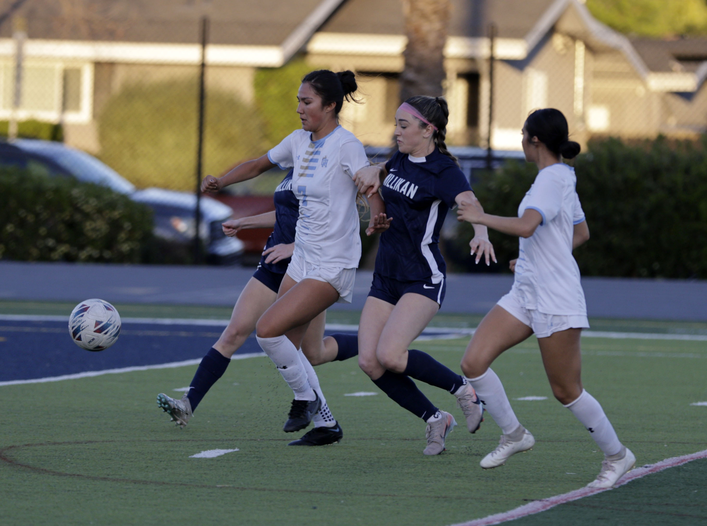 Quartz Hills Alyssa Gonzalez (7) tries to keep the ball...