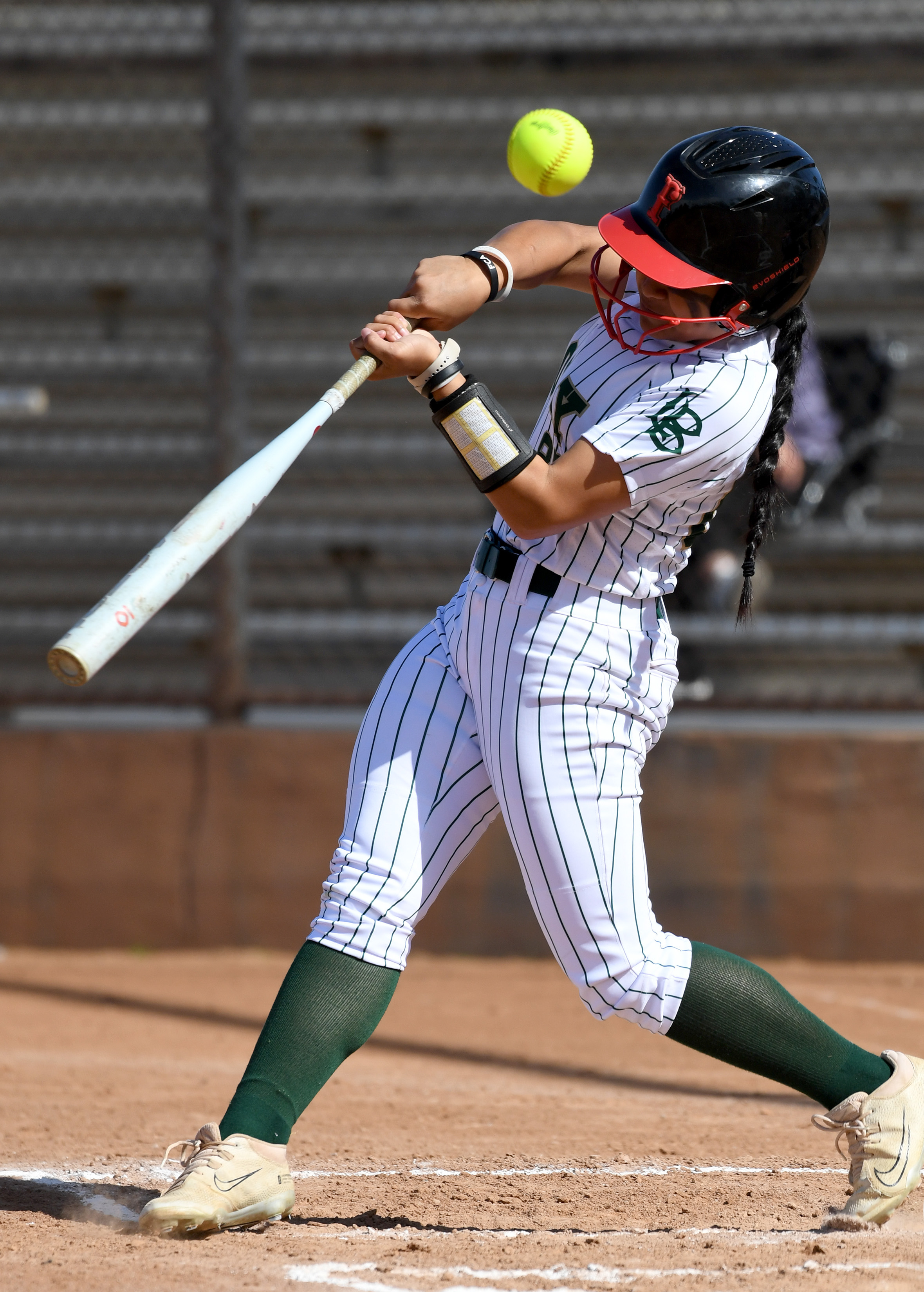 Persjah Lam Sam of Long Beach Poly is at bat...