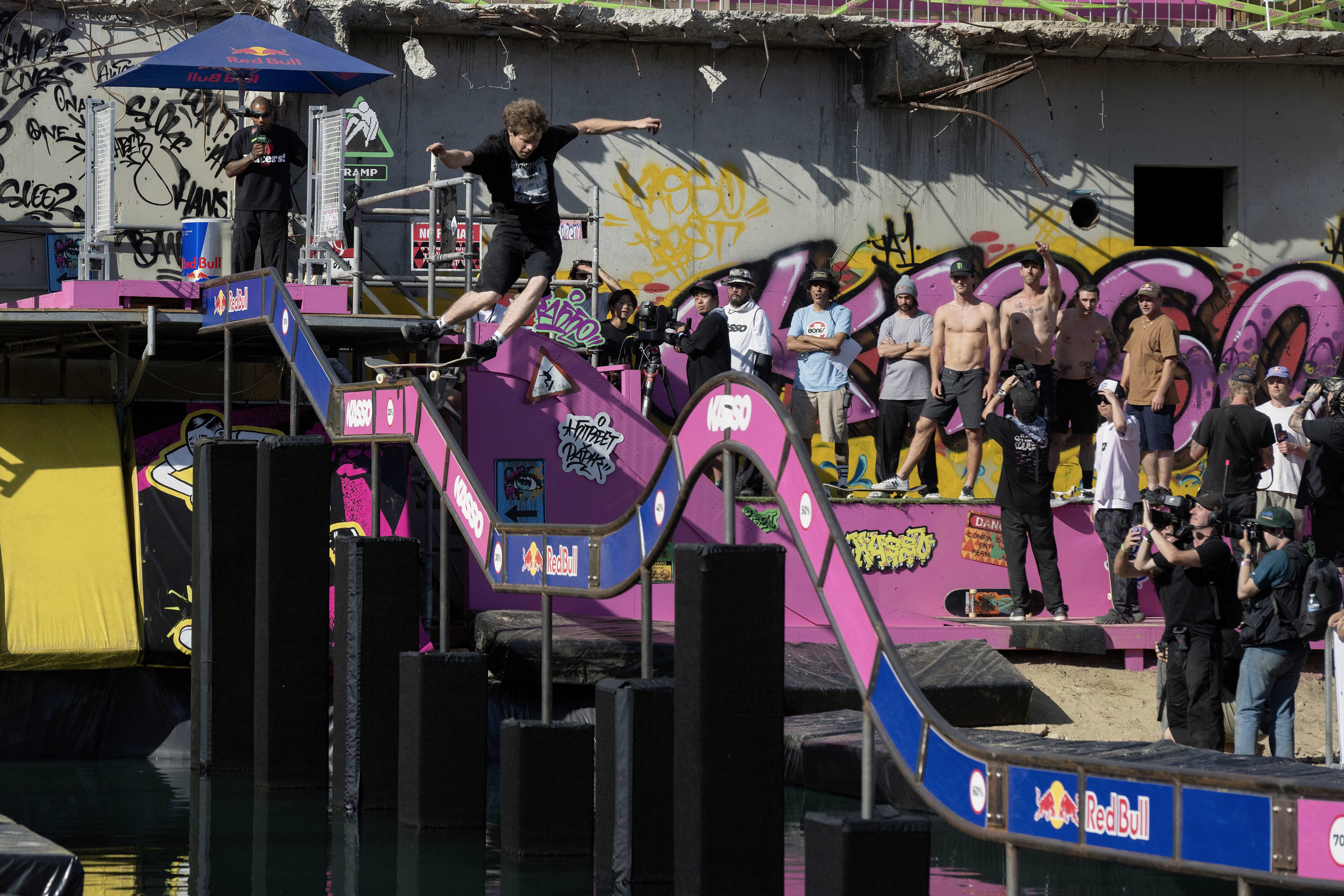 Taylor Kirby bails off of the railcoaster during the KASSO...