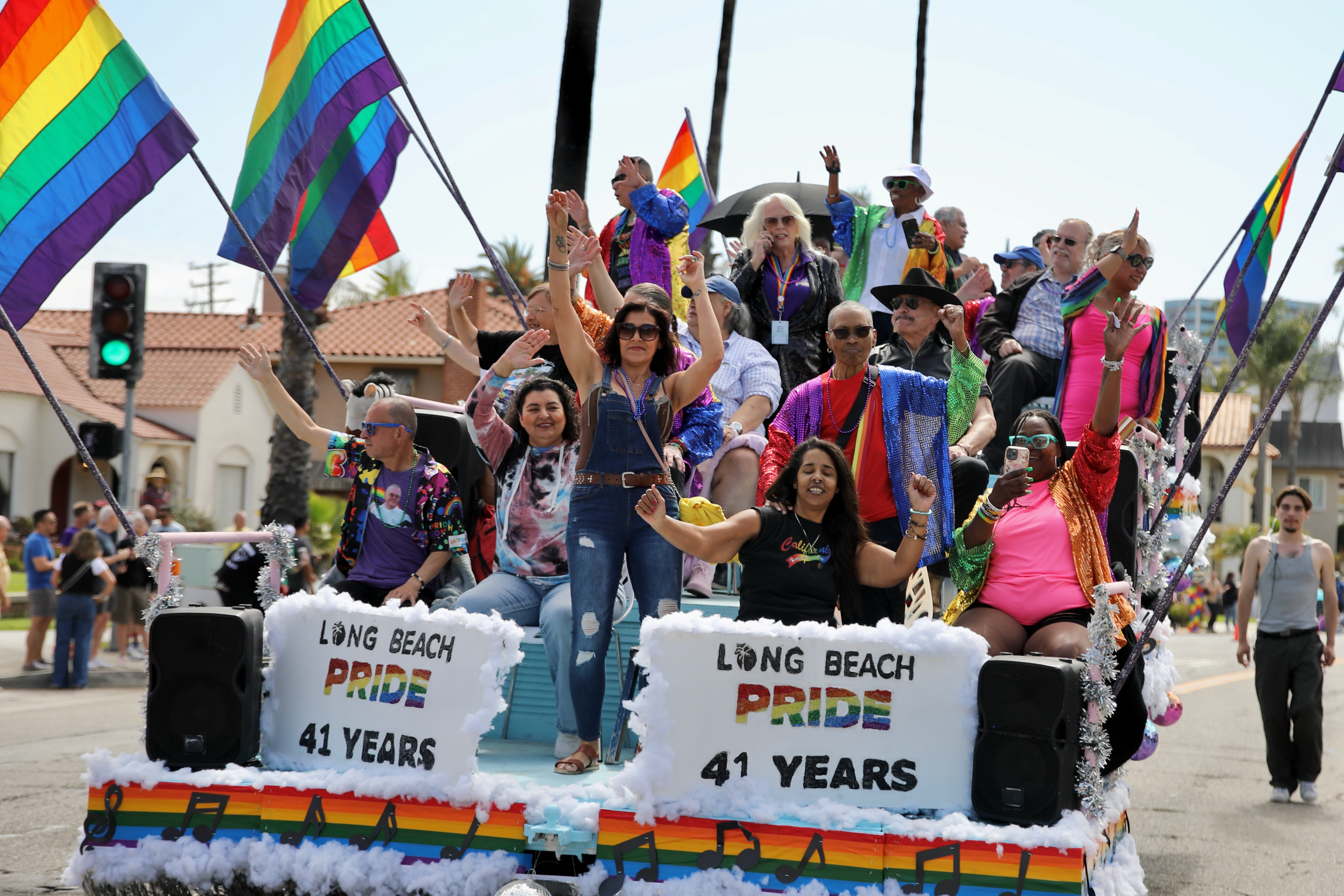 The 41st incarnation of the Long Beach Pride Parade moves...