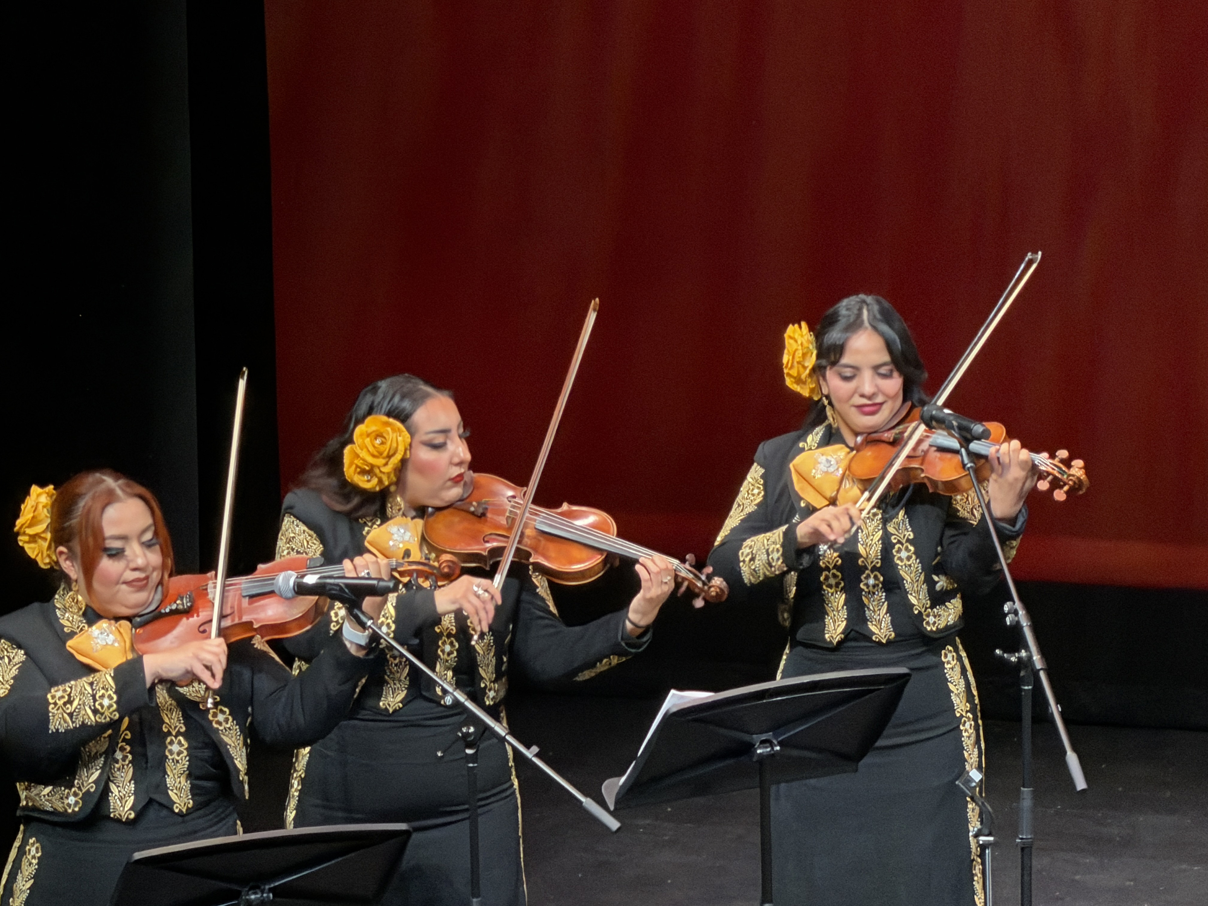 Mariachi Divas de Cindy Shea perform with Jenni Riveras daughters...