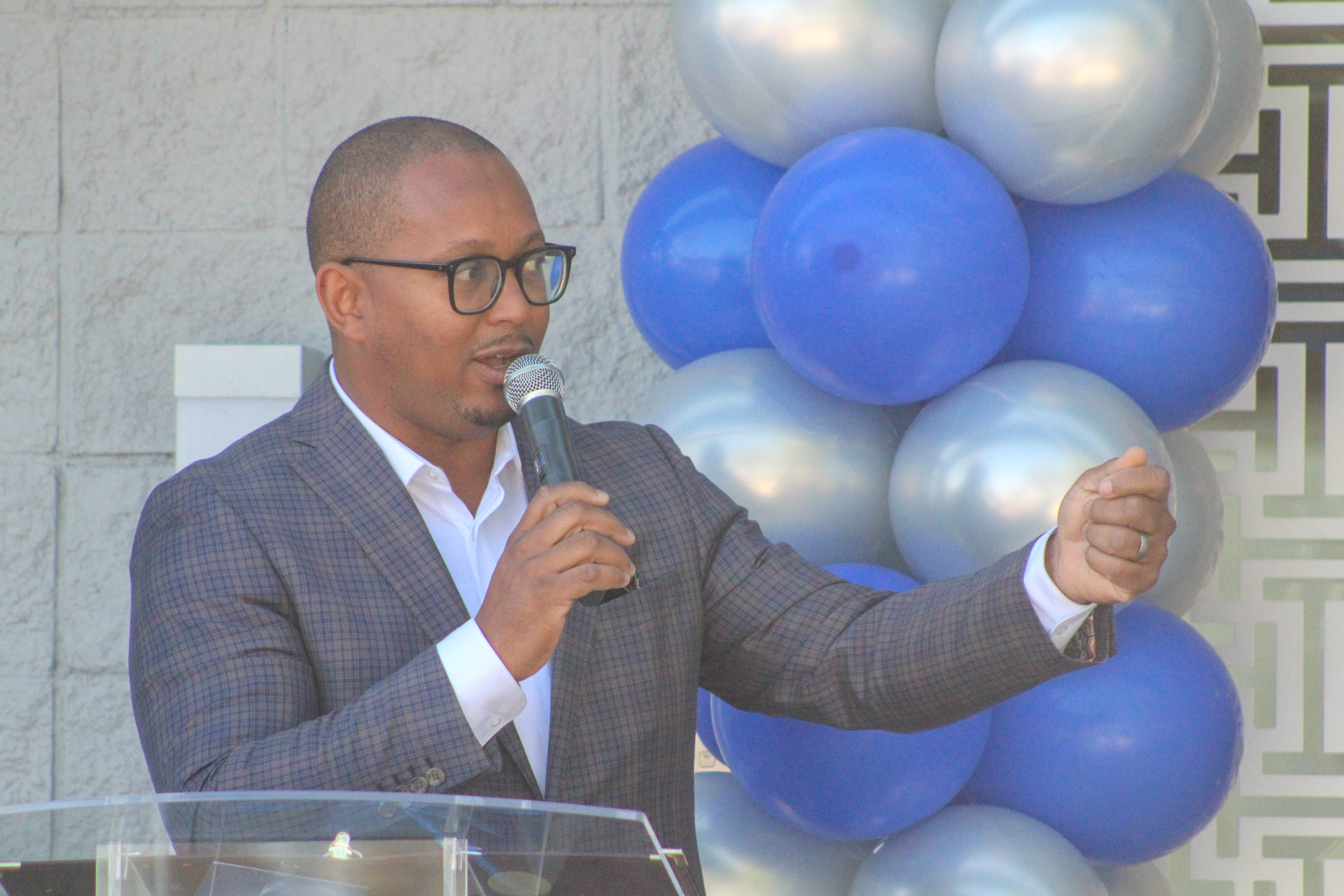 Mayor Rex Richardson at the ribbon-cutting and open house for...