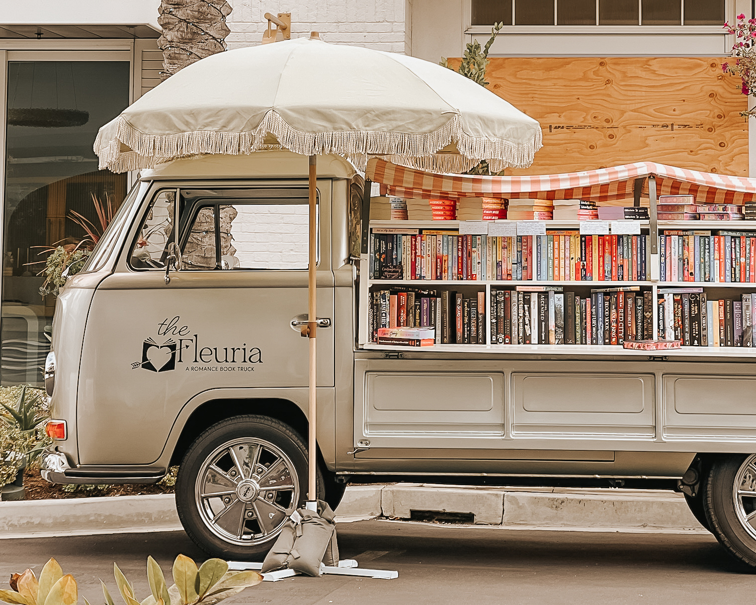 The Fleuria, a local romance book truck, was one of...