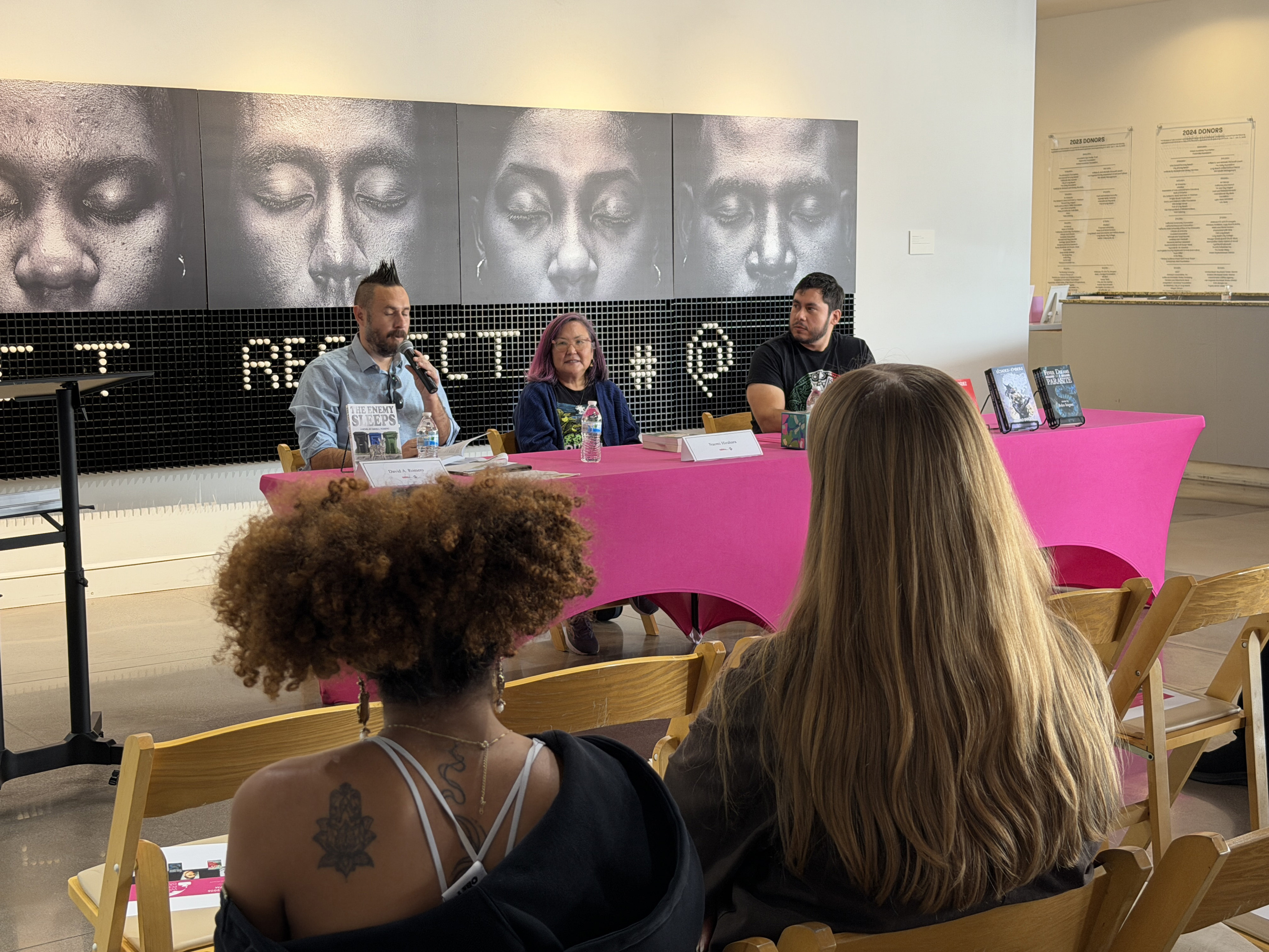 David Romero, Namoi Hirahara, and Pedro Iniquez each read parts...