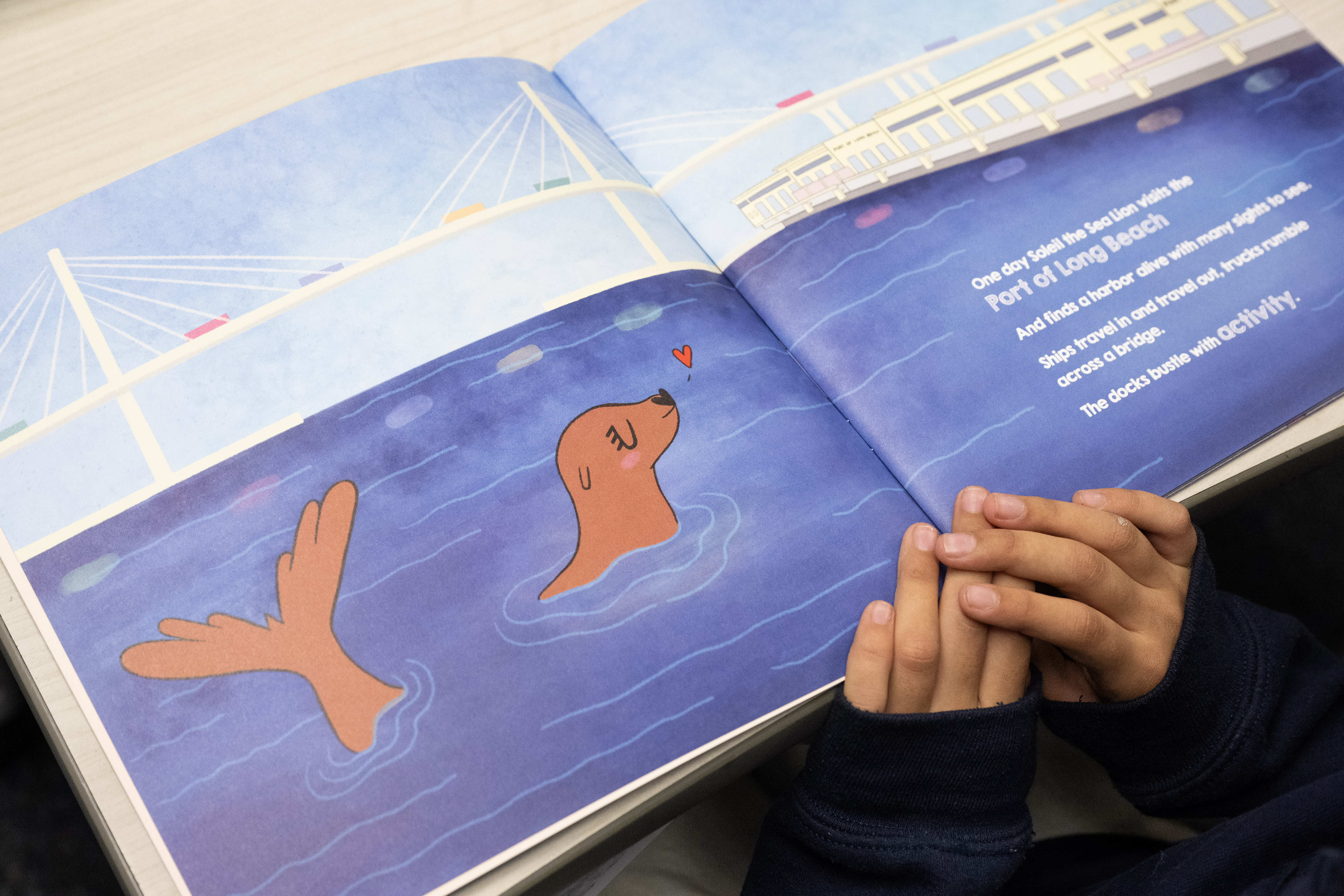 3rd grade students at Birney Elementary School read âSoleil the...