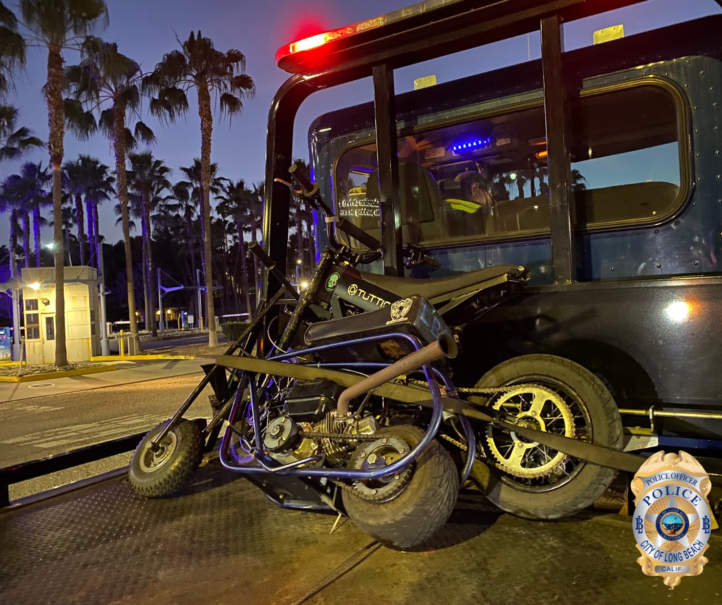 The Long Beach Police Department towed five illegal e-motos and...
