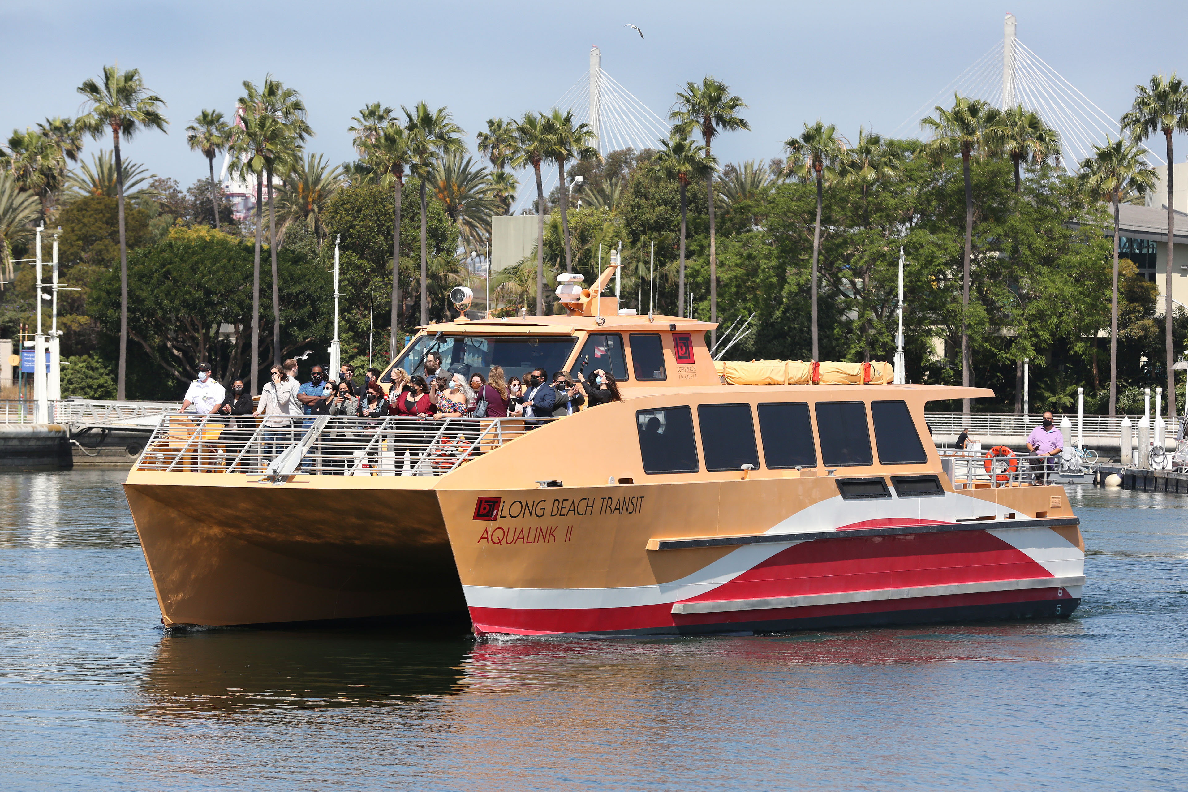 Guest ride the Aqualink water taxi and enjoy a view...
