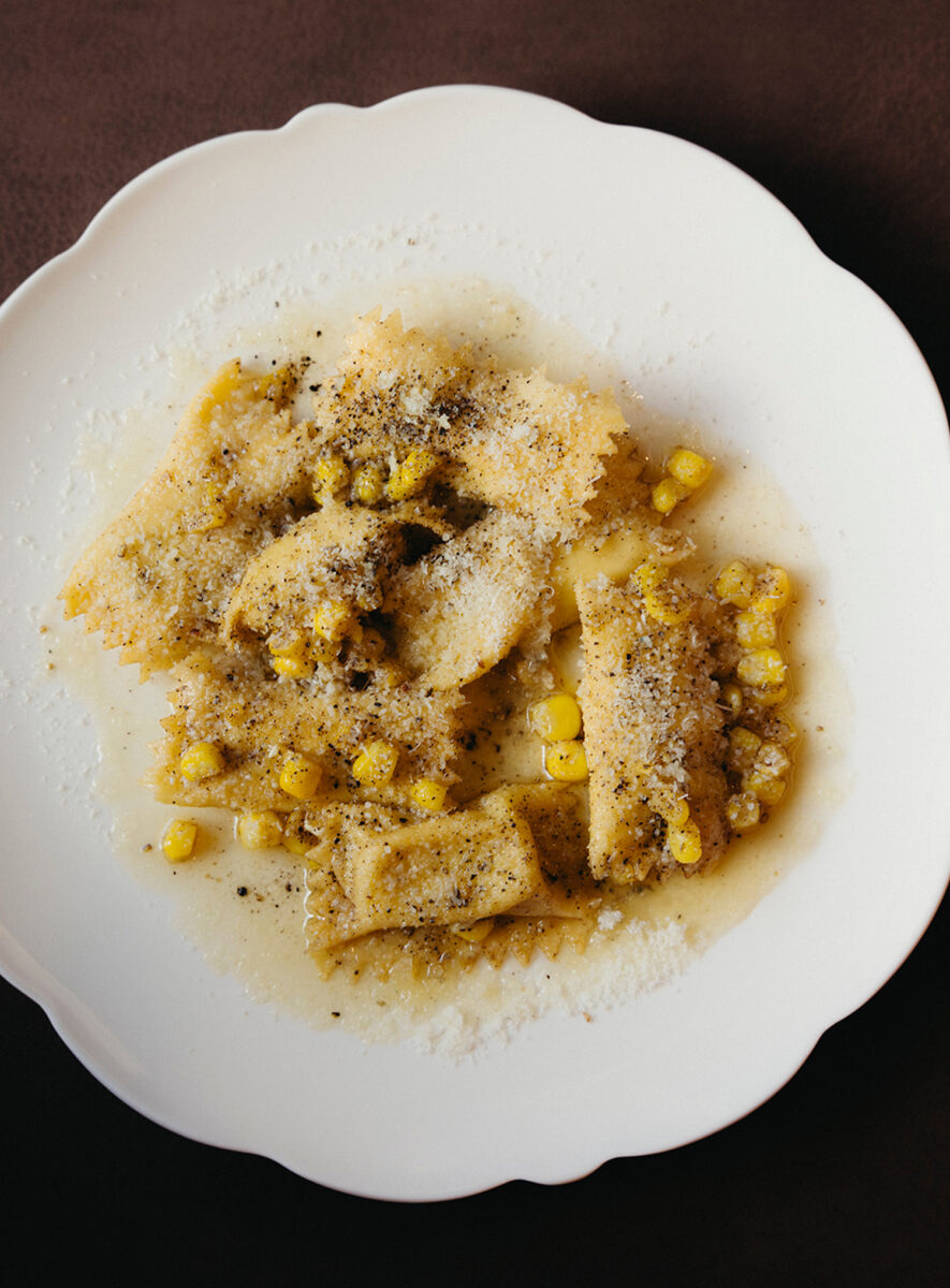 Lapaba agnolotto cheesy corn