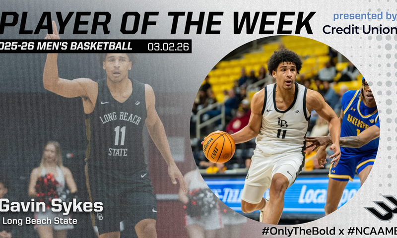 Long Beach State's Gavin Sykes Earns Player of the Week Honor After Setting School Record
