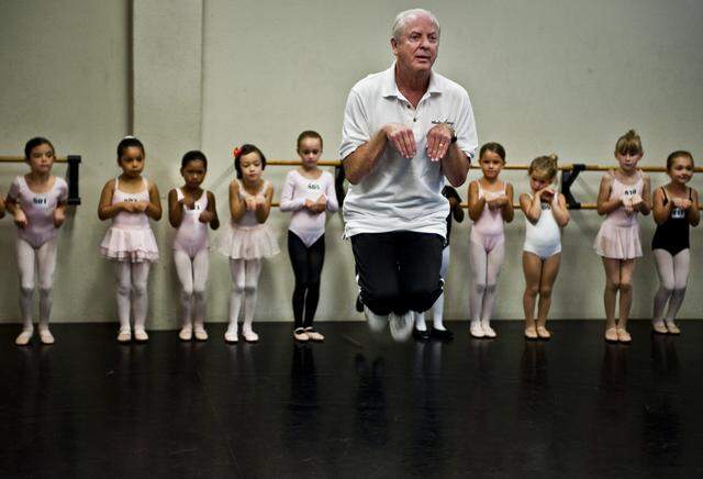 Sacramento Ballet co-artistic director Ron Cunningham shows a group of young hopefuls how to do the bunny hop during an audition for “The Nutcracker” in 2009. Over 700 children and their parents lined the block around the ballet studios for one of the 500 roles for children roles in the holiday classic.