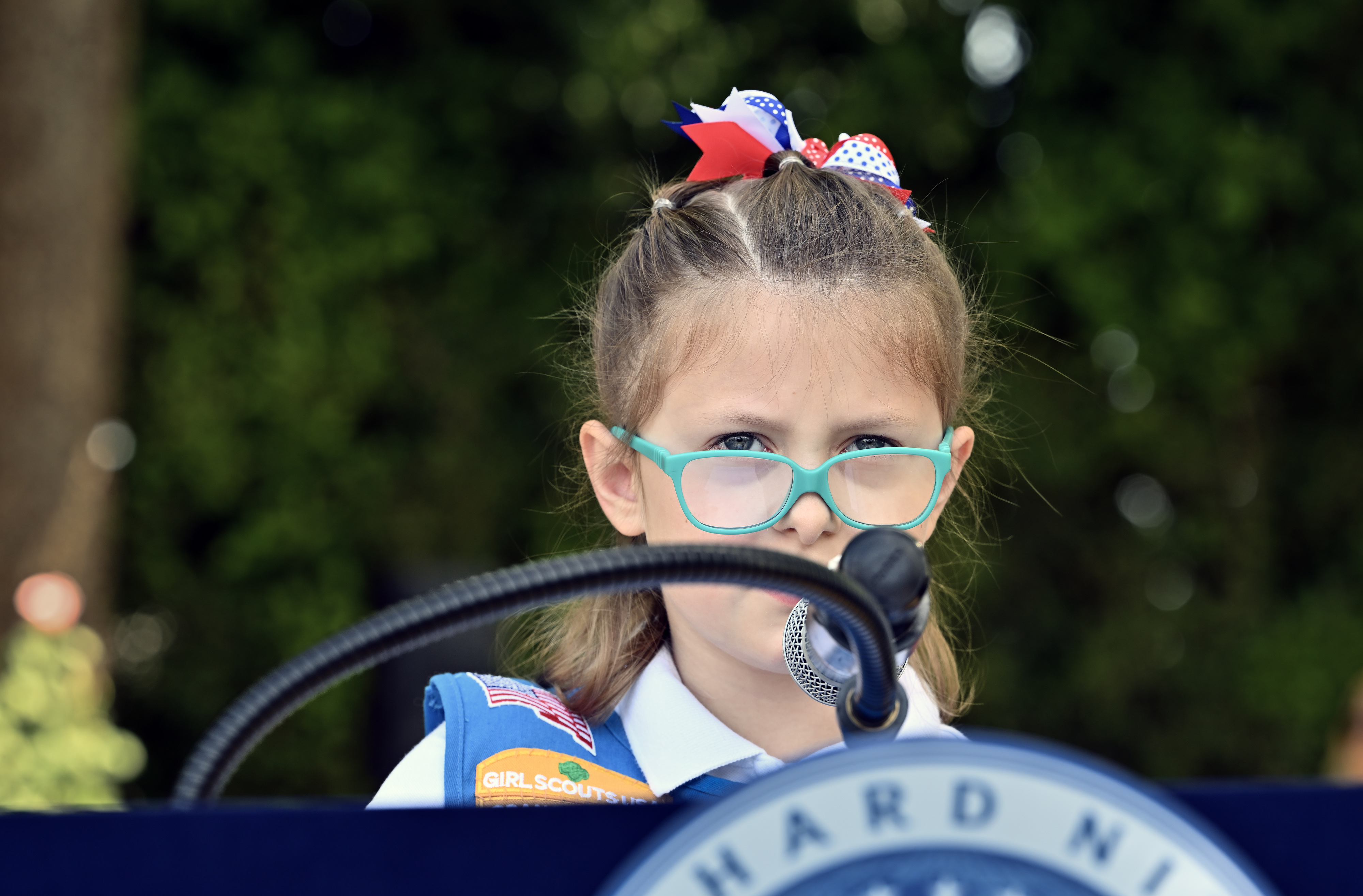 Ava Duff, a member of the Yorba Linda Girl Scout...