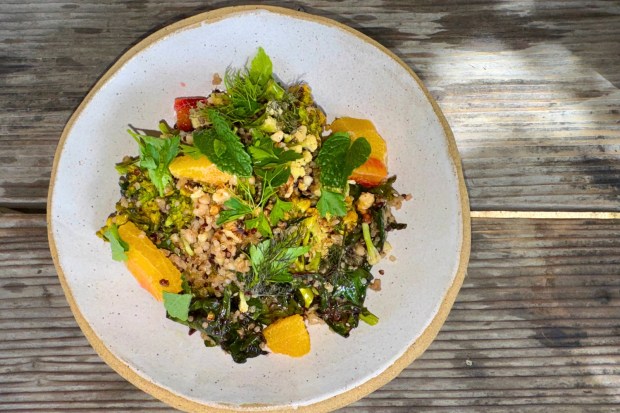 Brassica and grains at Campesino Cafe at The Ecology Center. (Photo by Brock Keeling, Orange County Register/SCNG)