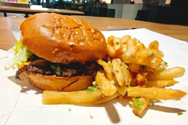 The Wagyu Smash Burger and garlic truffle fries served at The Kroft in Rancho Cucamonga. (Photo by Charlie Vargas, The Orange County Register/SCNG)