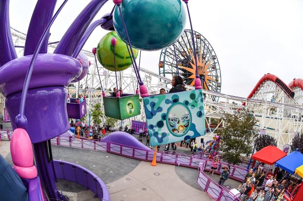 The new Inside Out Emotional Whirlwind ride at Pixar Pier at Disney California Adventure in Anaheim, CA, on Friday, June 28, 2019. The ride is a retheamed version of The Flik's Flyers spinning ride from the former A Bug's Land. (Photo by Jeff Gritchen, Orange County Register/SCNG)