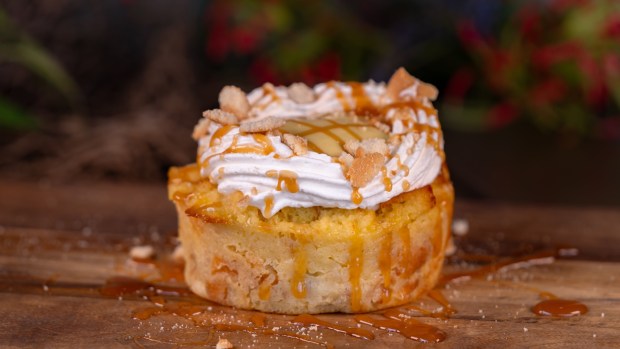 Banana Caramel Bread Pudding available at the Disney California Adventure Food & Wine Festival. (Courtesy of Disneyland)