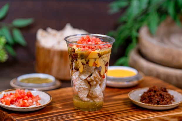 Chicharron Nachos available at the Disney California Adventure Food & Wine Festival. (Courtesy of Disneyland)