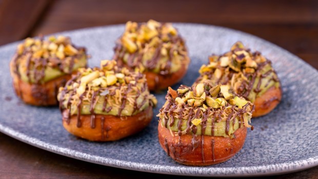 Chocolate-Pistachio Donuts available at the Disney California Adventure Food & Wine Festival. (Courtesy of Disneyland)