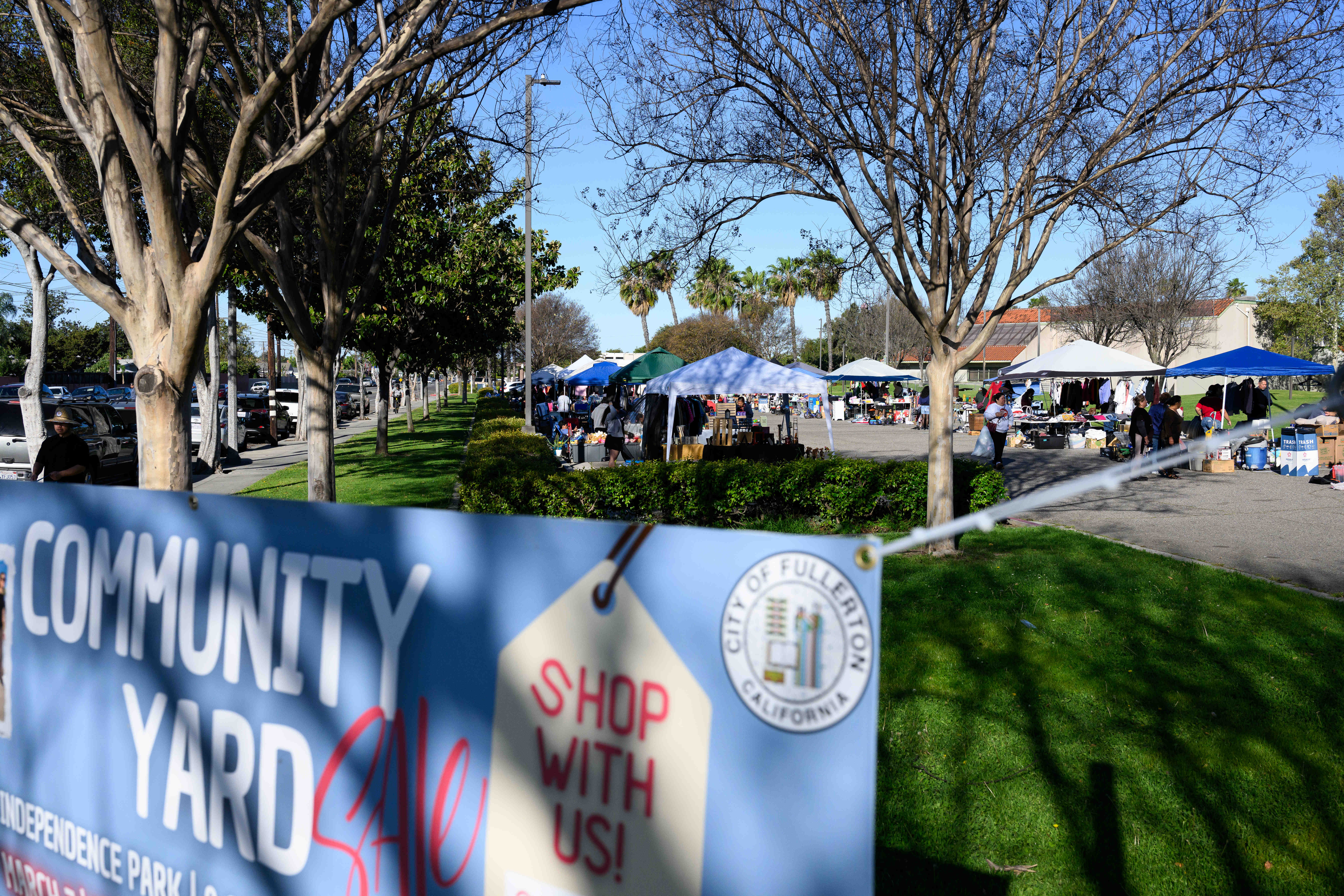 A community yard sale held by the City of Fullerton...