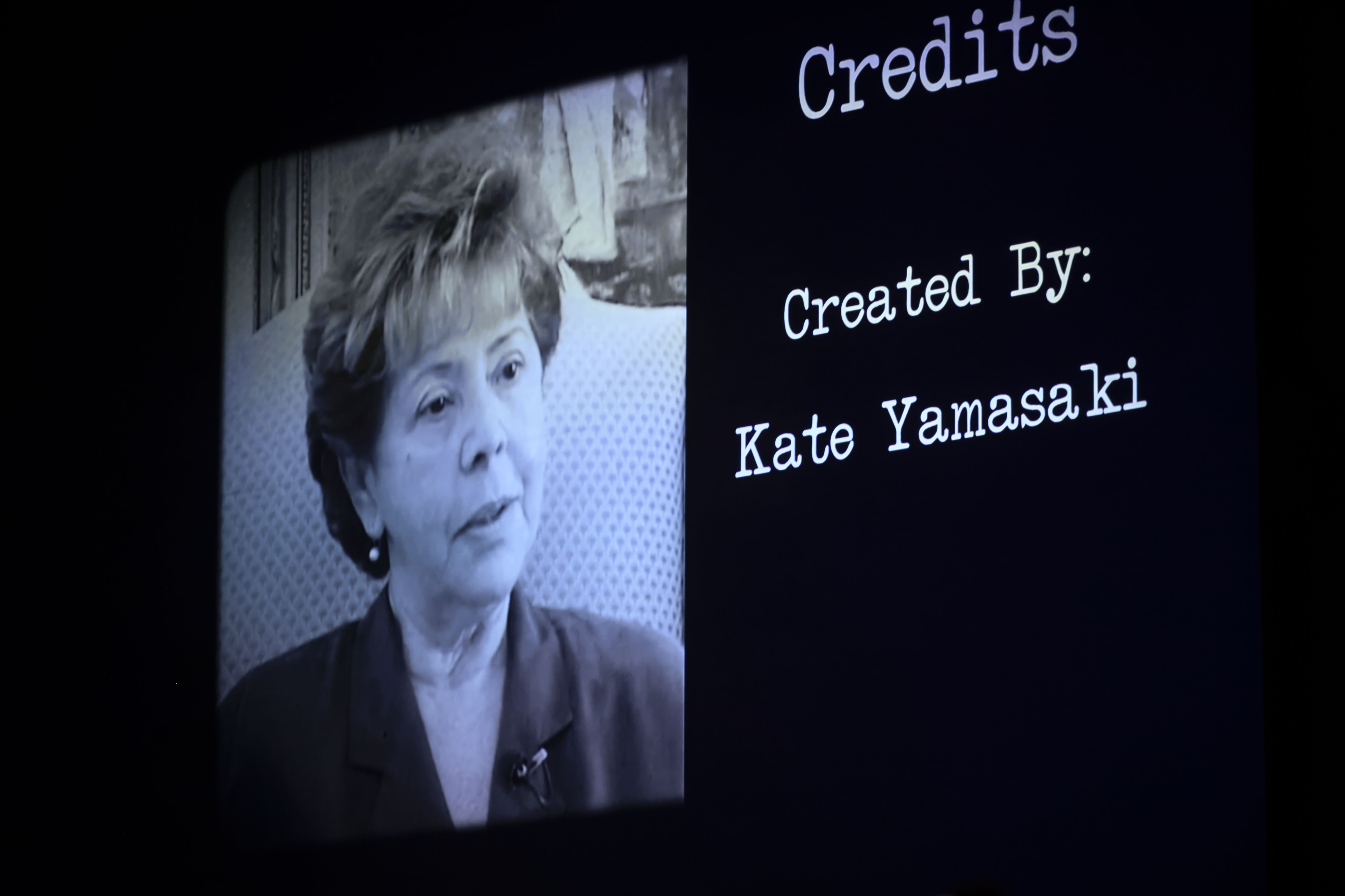 Kate Yamasakiâs film is shown during the Sala and Aron...