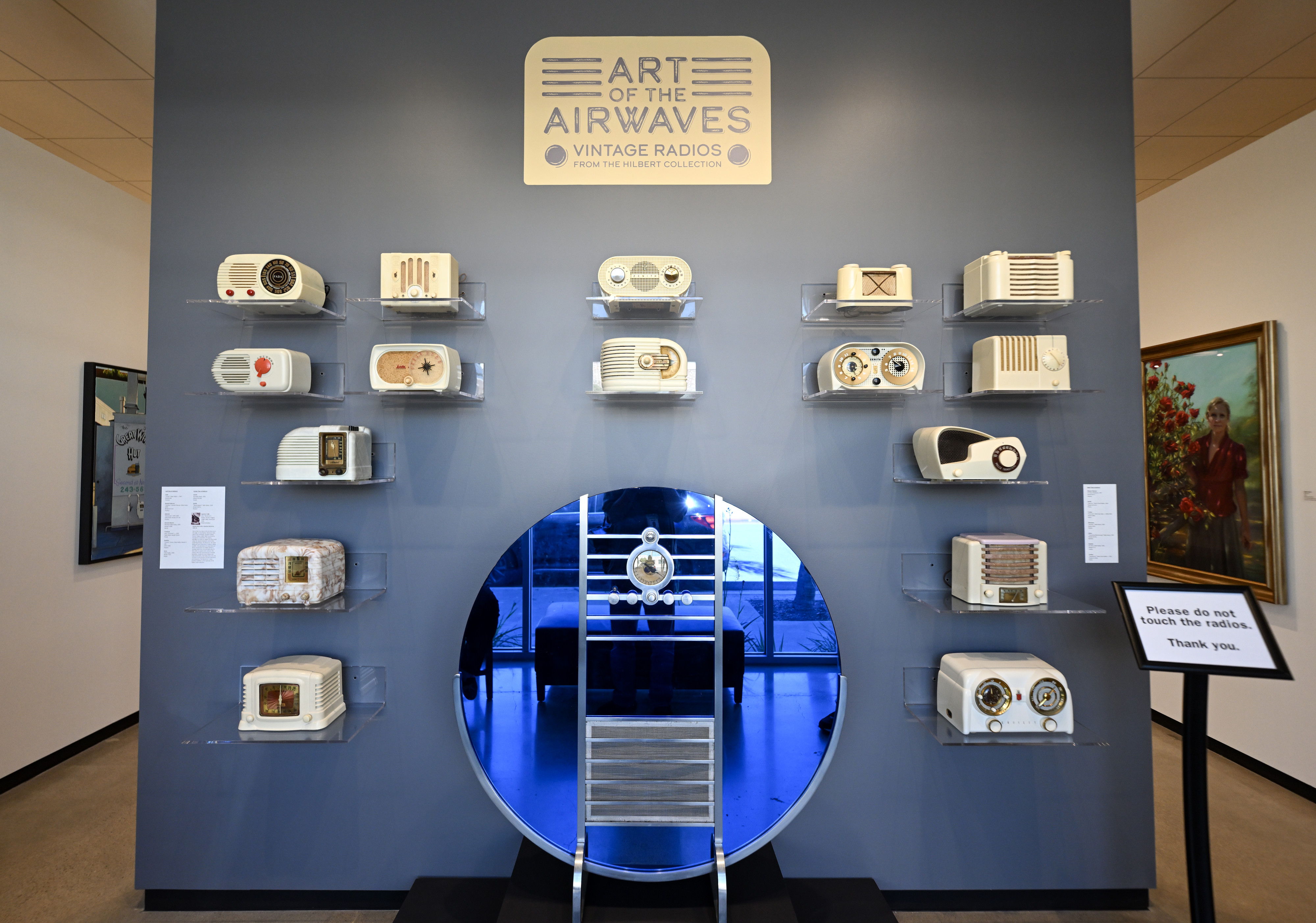 Art of the Airwaves features vintage white radios at The...