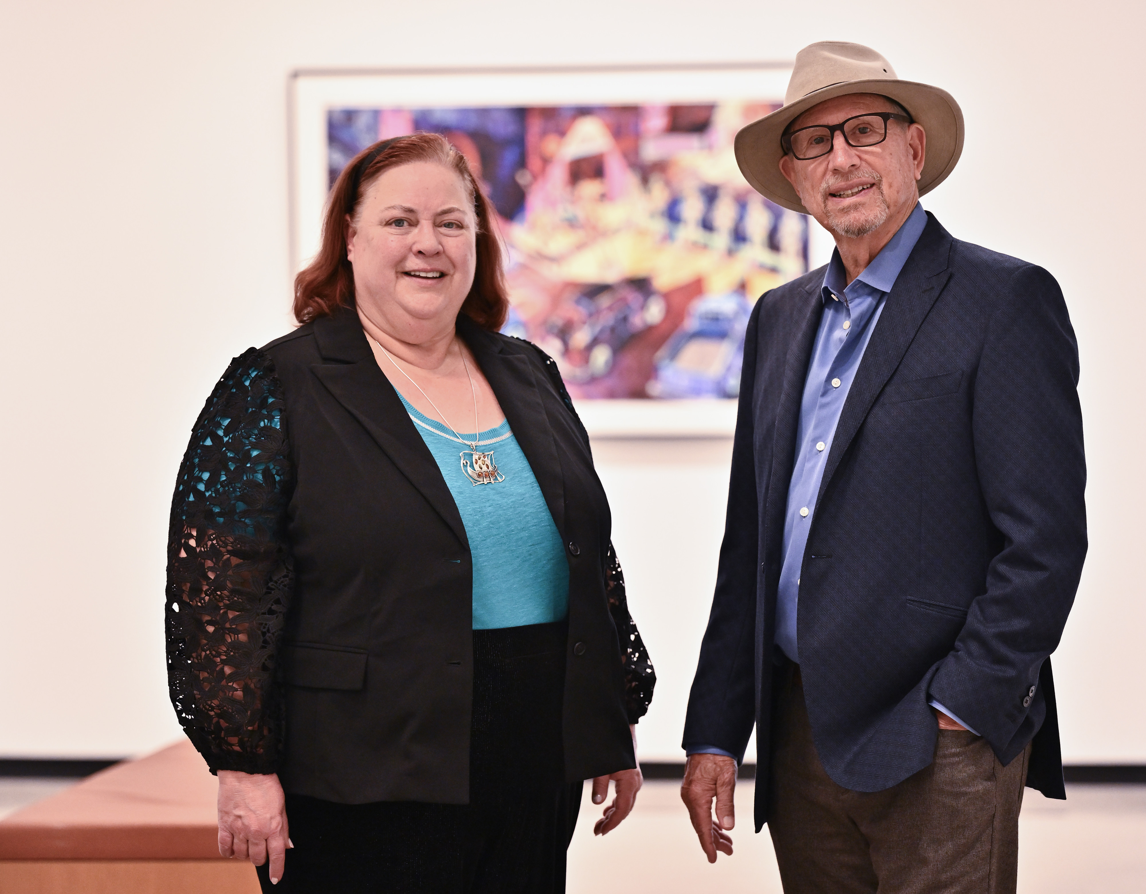Museum Director Mary Platt and Mark Hilbert at The Hilbert...