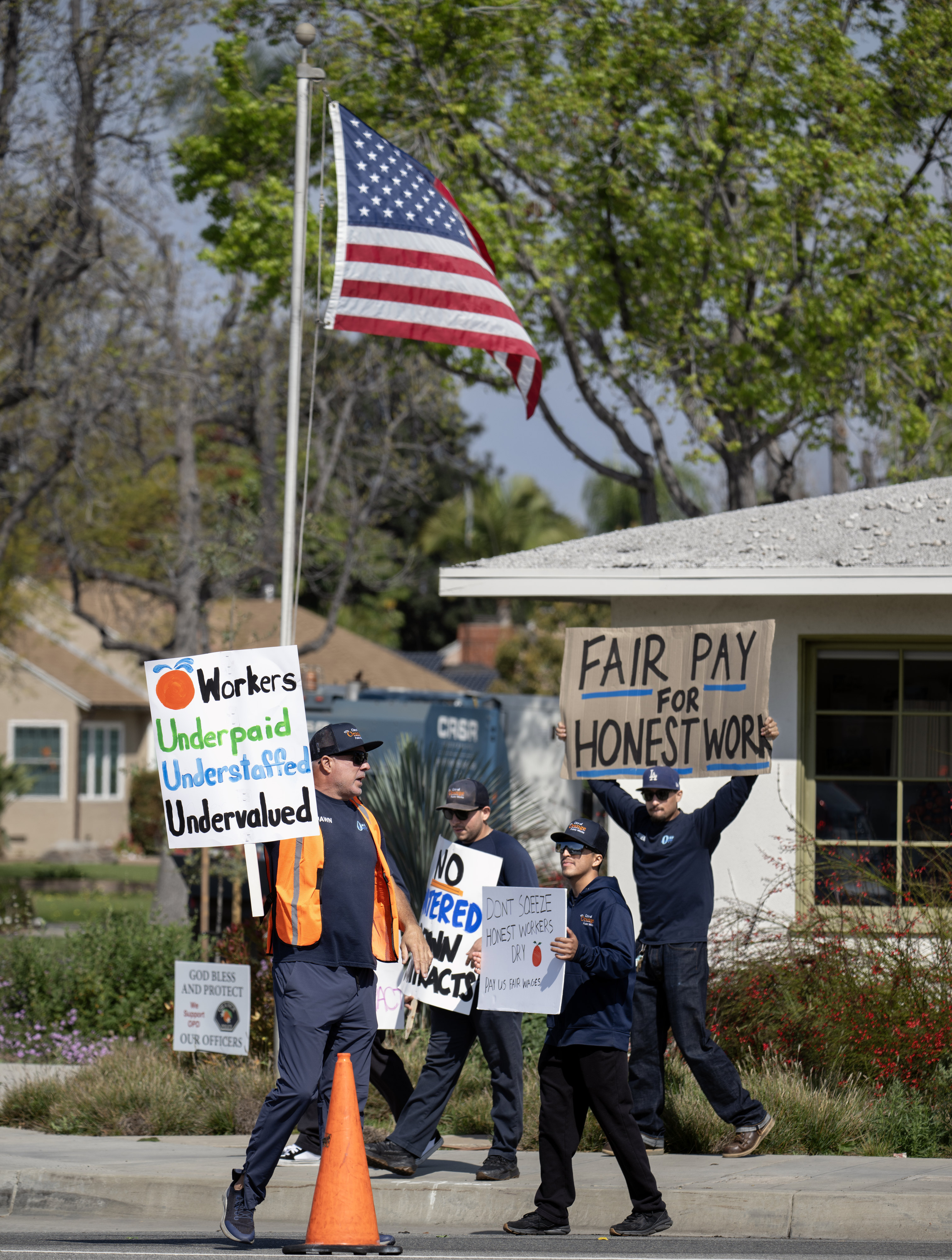 The International Brotherhood of Electrical Workers (IBEW) Local 47, picket...