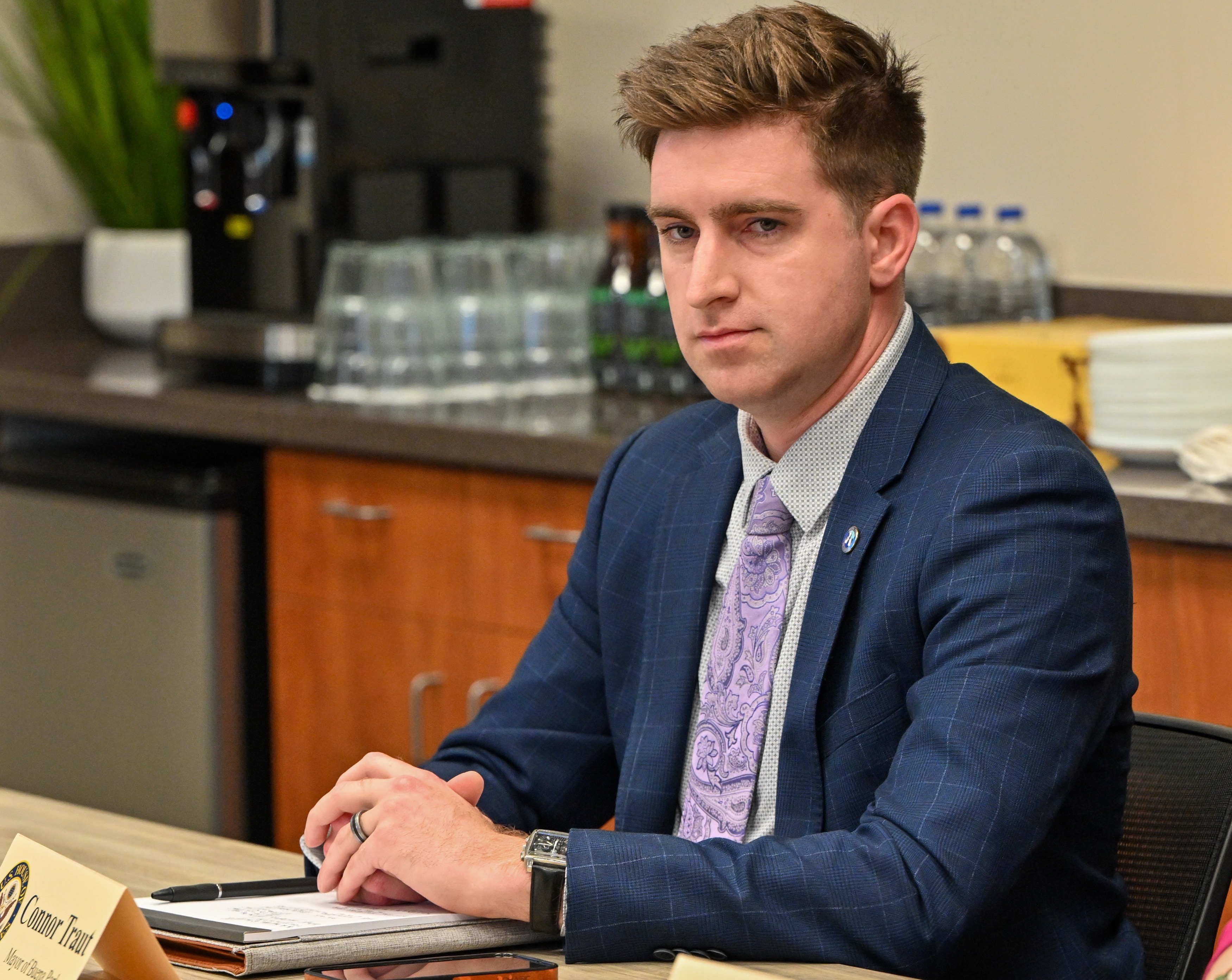Buena Park Mayor Connor Traut during a roundtable on veteran...