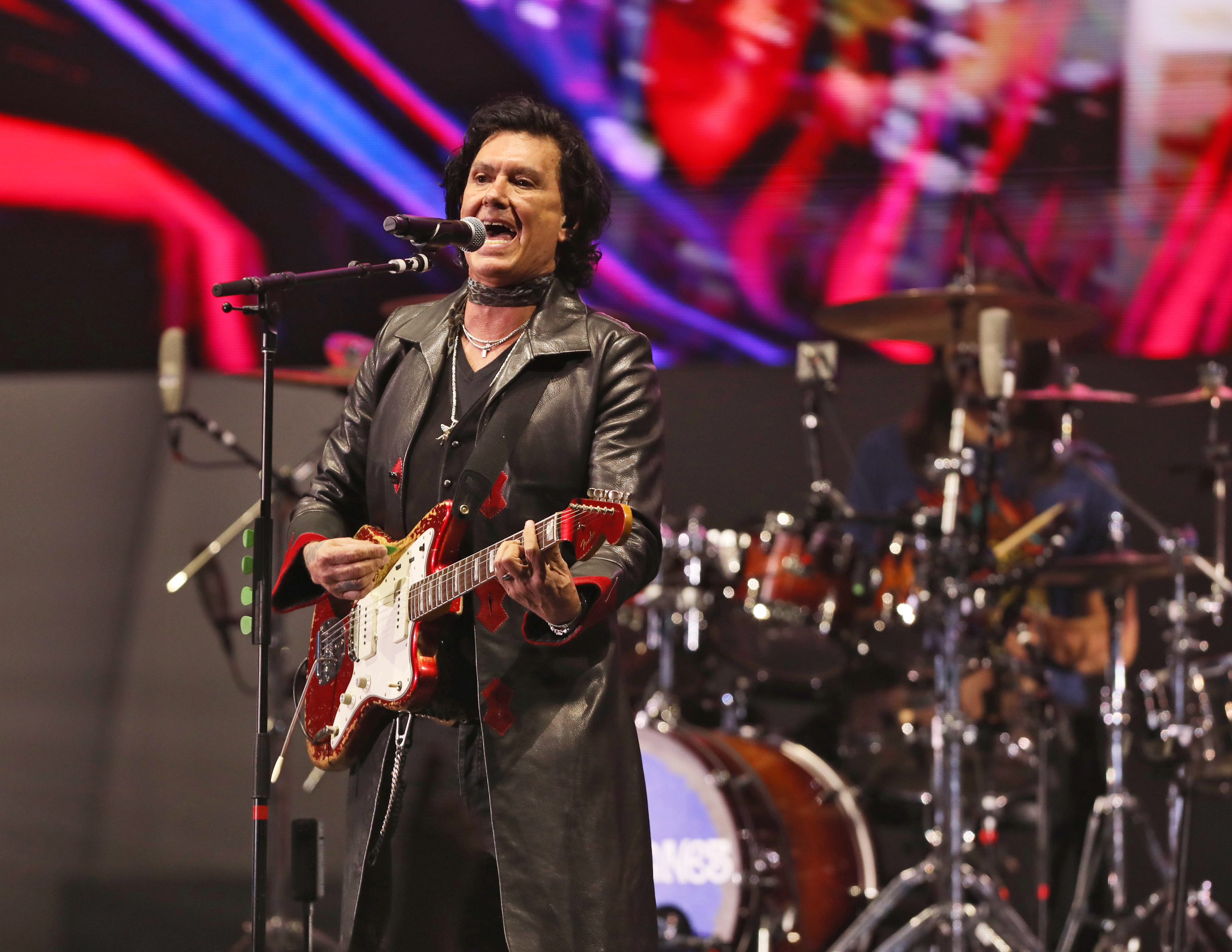 Mexican rock band Caifanes (pictured taking the stage at the...